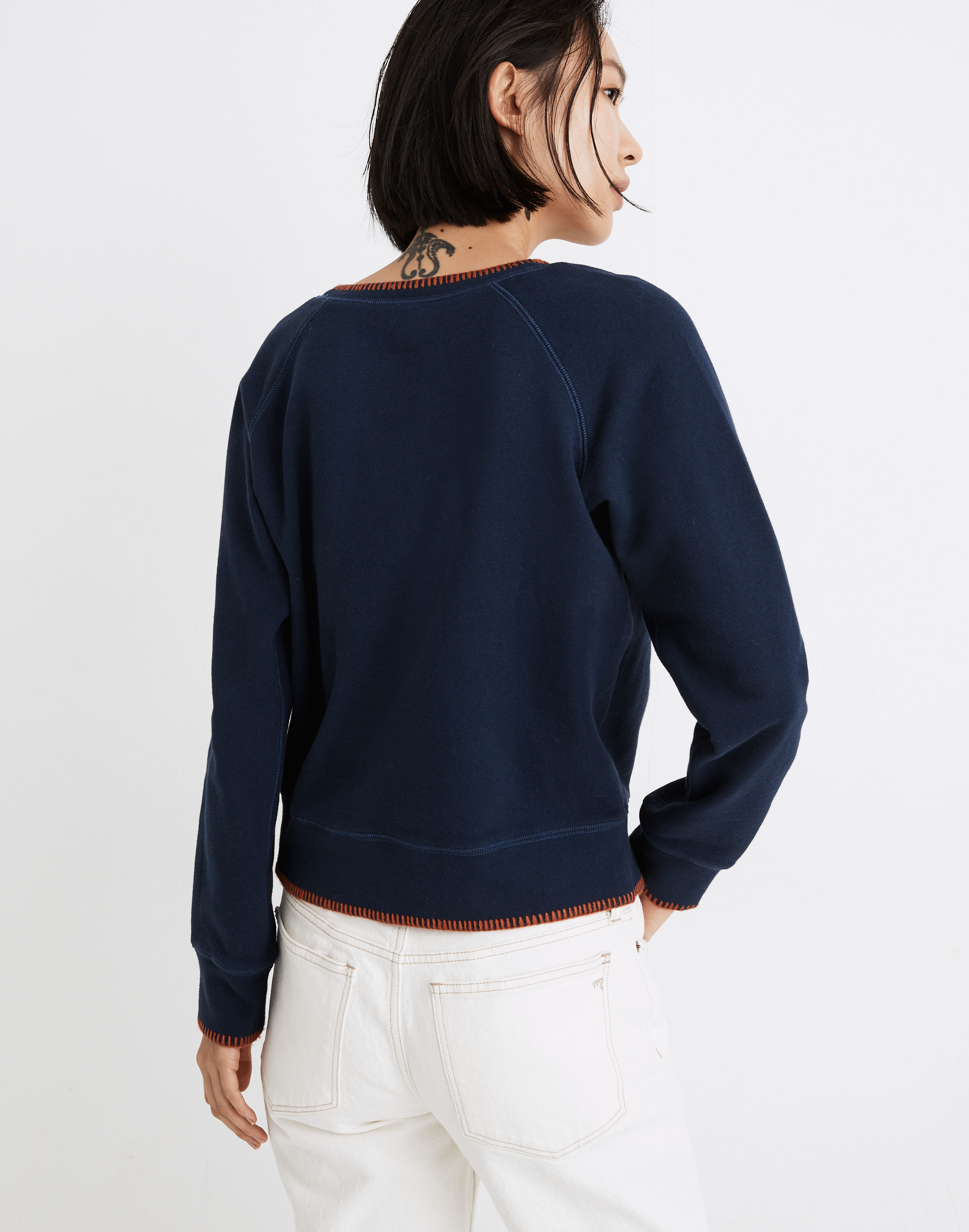 Stitched Shrunken Sweatshirt | Madewell