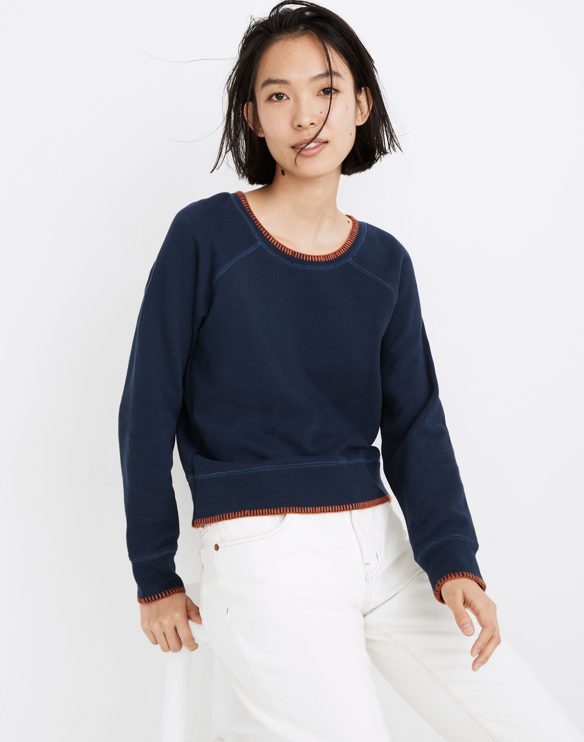 Stitched Shrunken Sweatshirt | Madewell