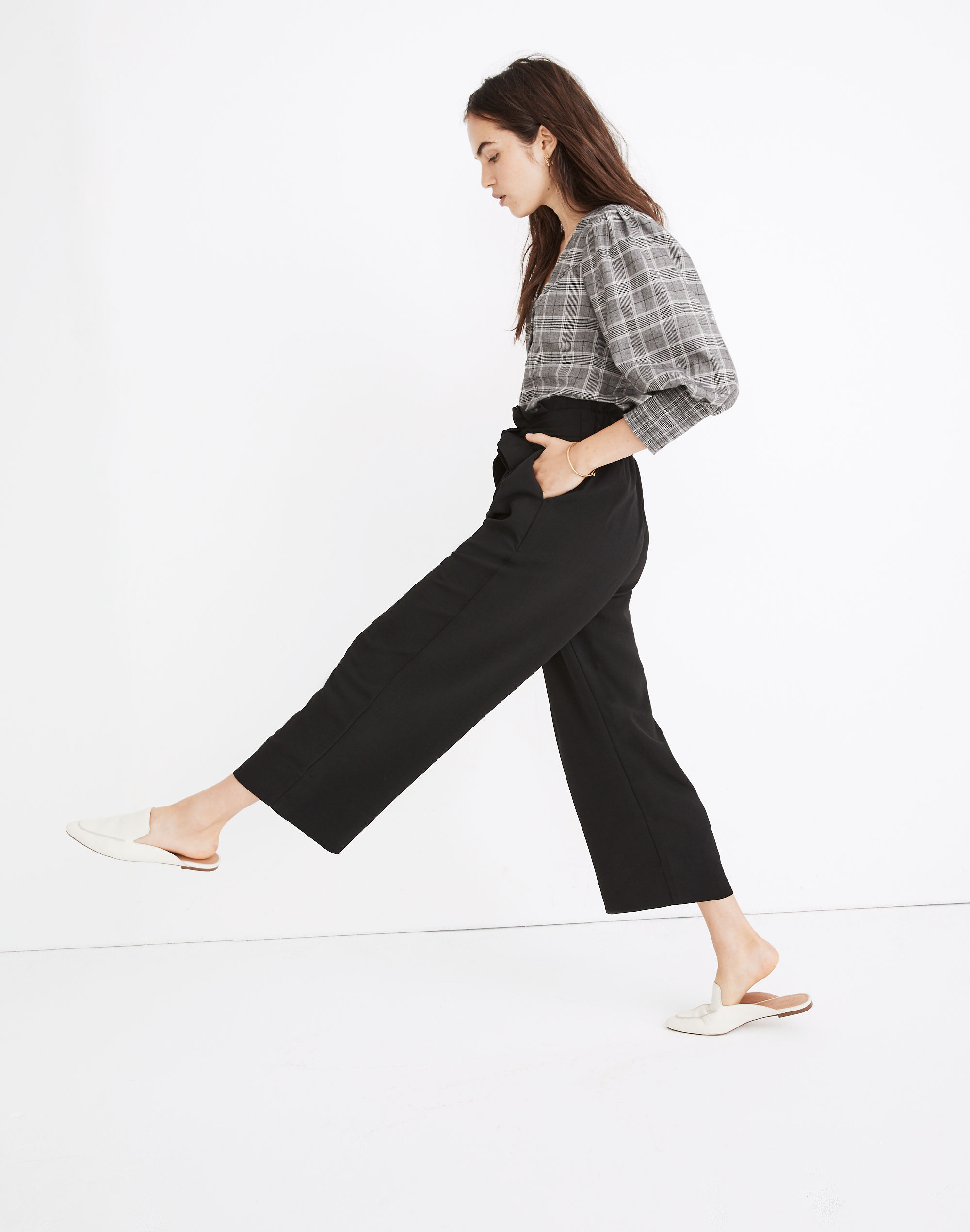 Tie-Waist Huston Pull-On Crop Pants | Madewell