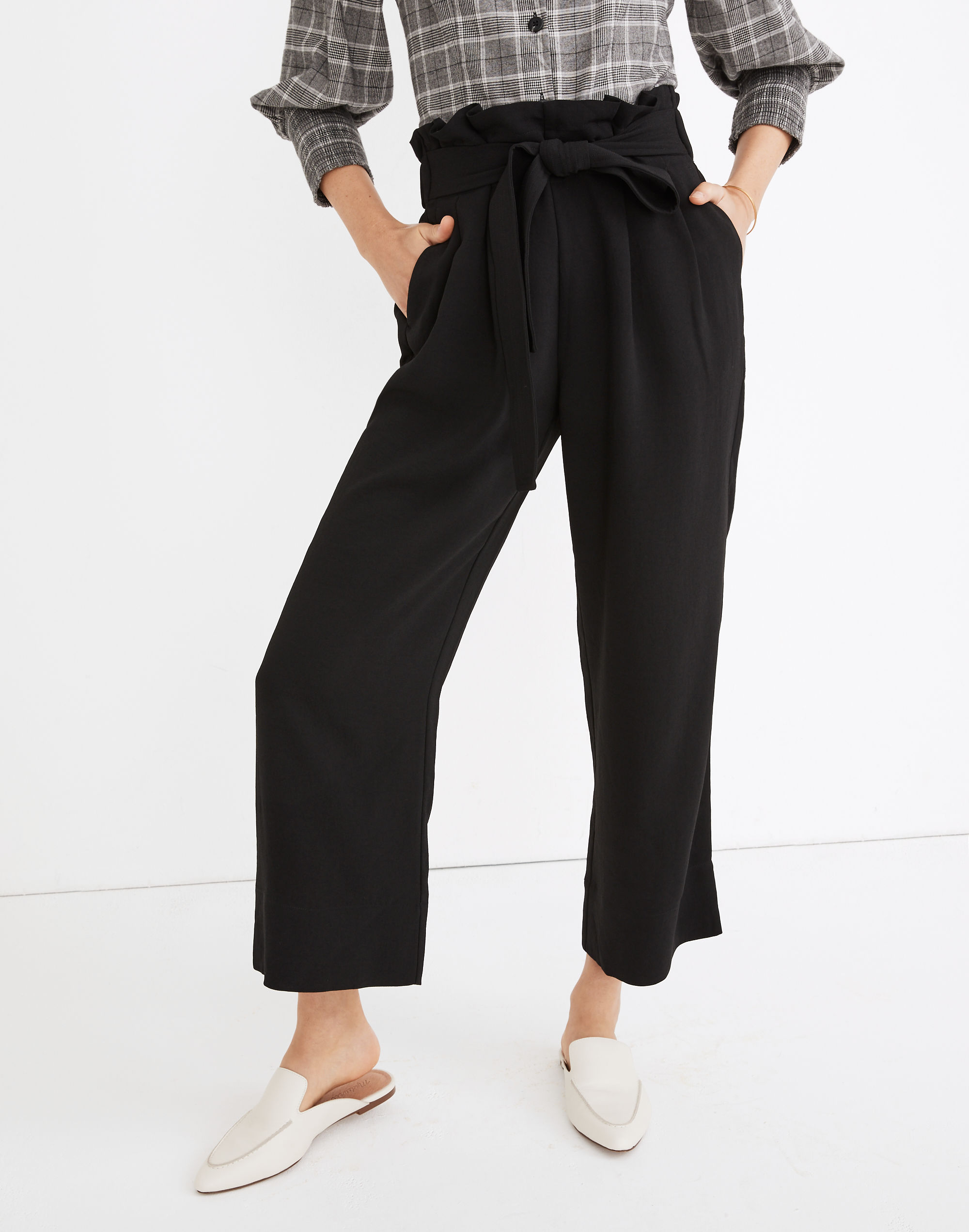 Tie-Waist Huston Pull-On Crop Pants | Madewell