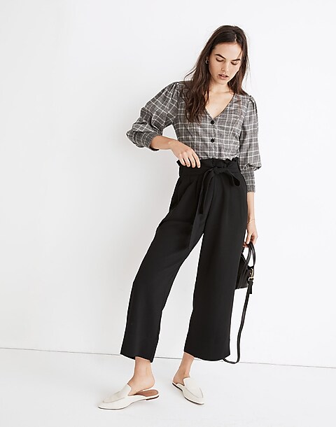 ladmusician20ss2Tuck Cropped Wide Slacks-