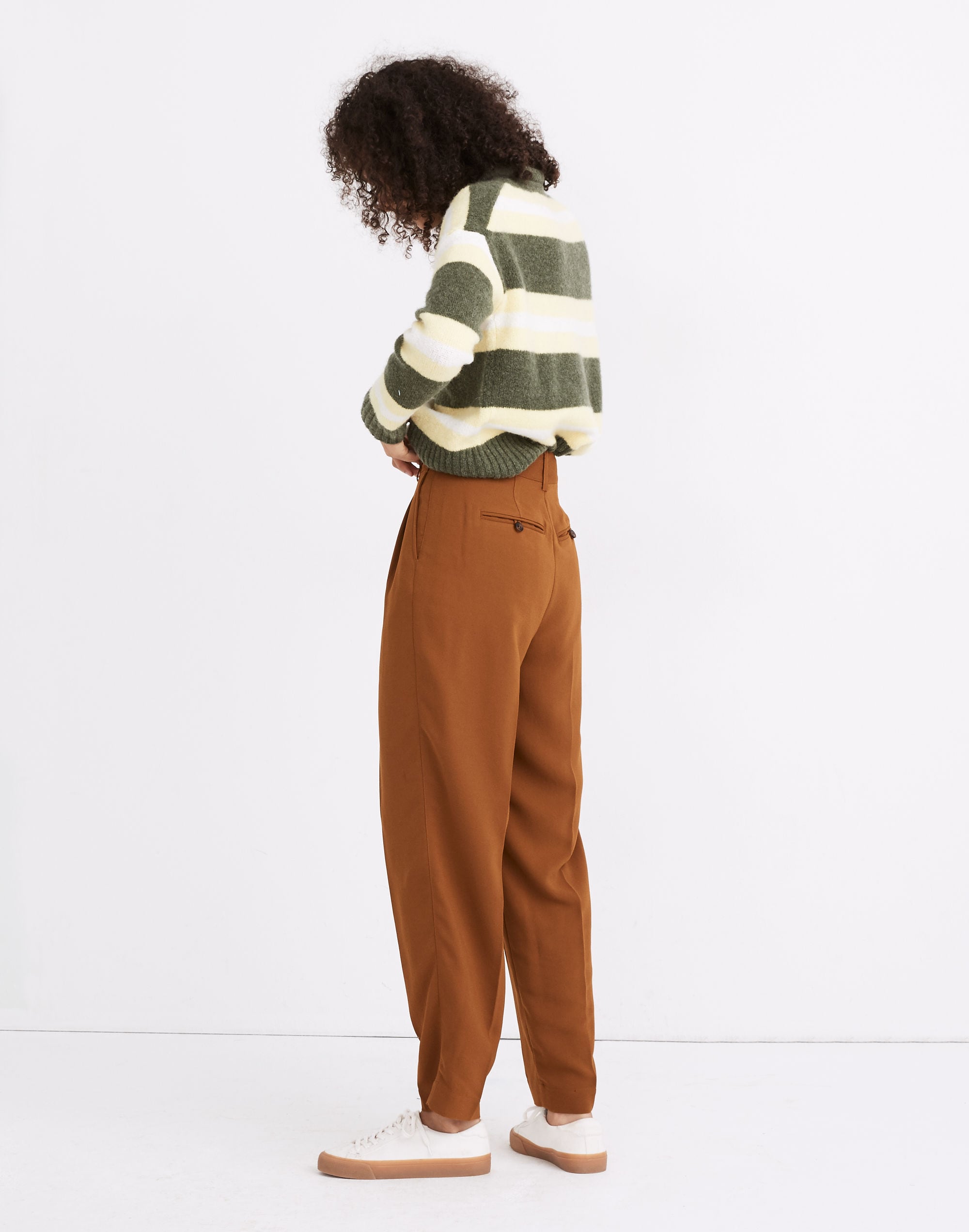 Drapey Pleated Taper Wide-Leg Pants | Madewell