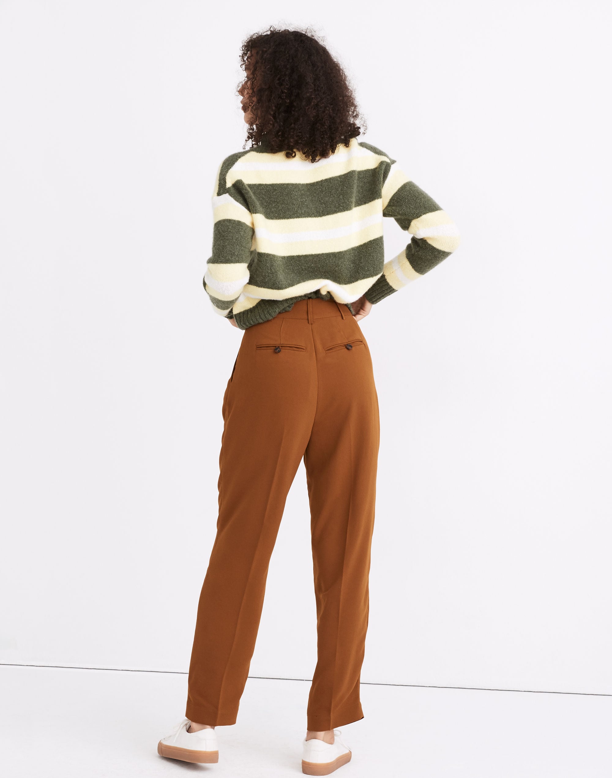 Drapey Pleated Taper Wide-Leg Pants | Madewell