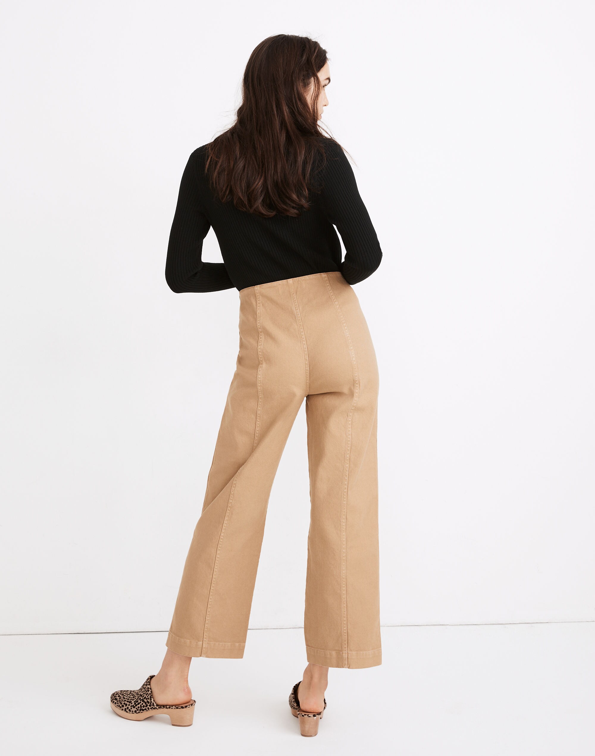 Slim Emmett Wide-Leg Pants: Seamed Edition