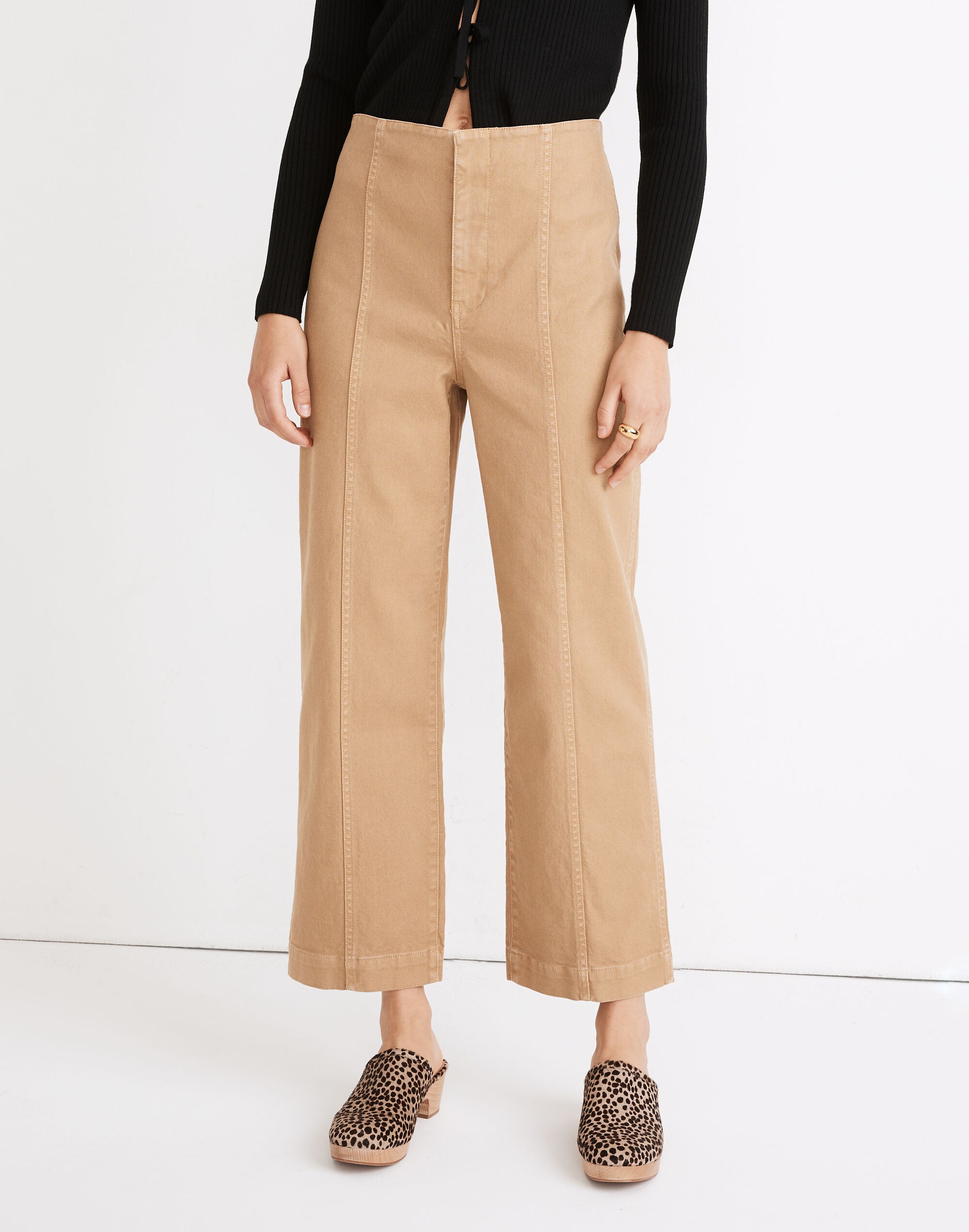 Slim Emmett Wide-Leg Pants: Seamed Edition