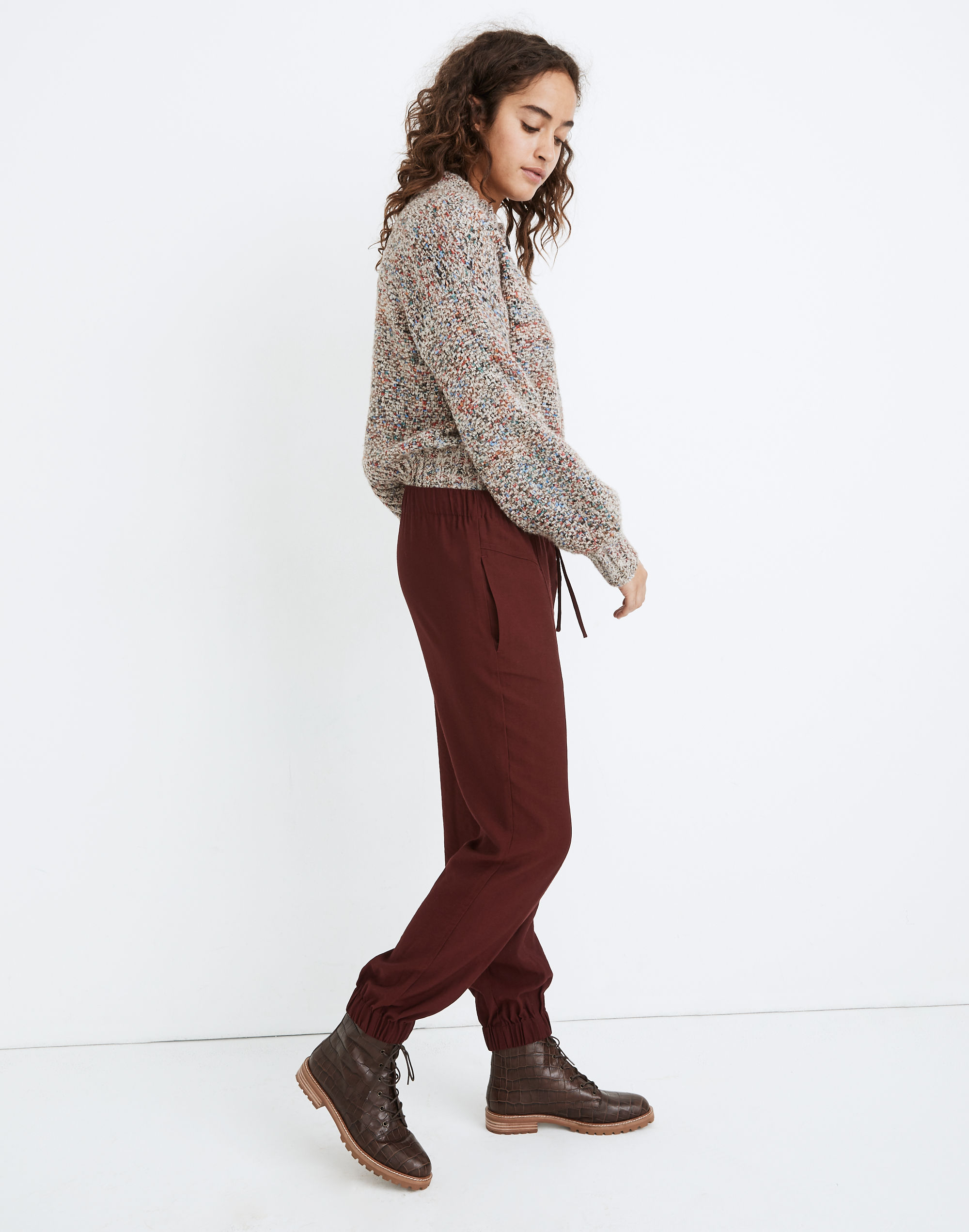 Drapey Seamed Track Trousers | Madewell