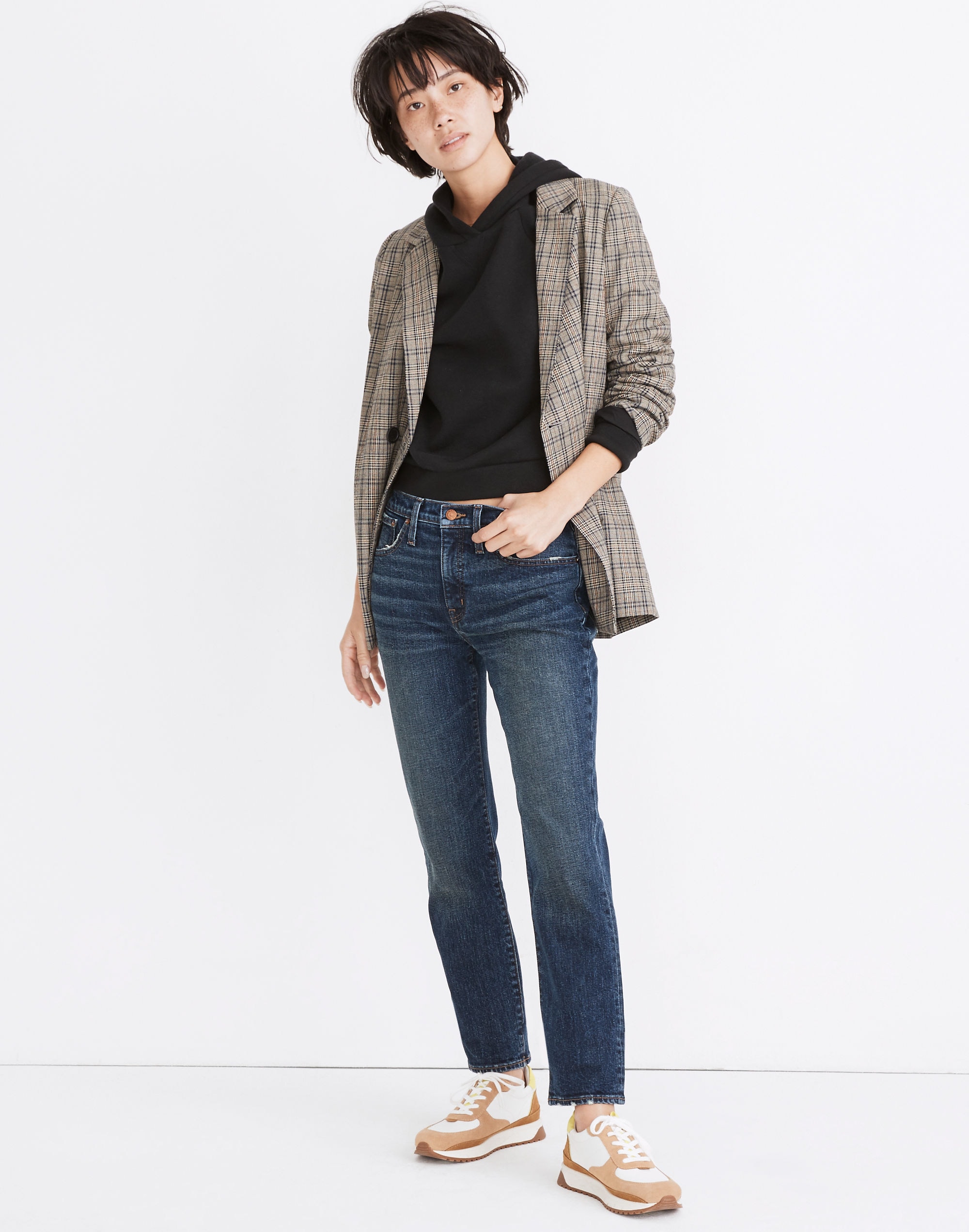 Le Tomboy distressed cotton-twill straight-leg pants