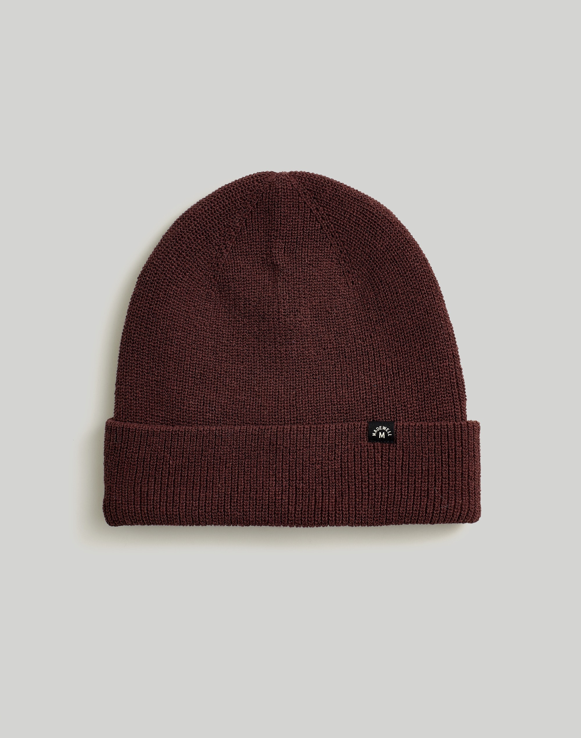 Mw (re)sourced Cuffed Beanie In Chocolate Raisin