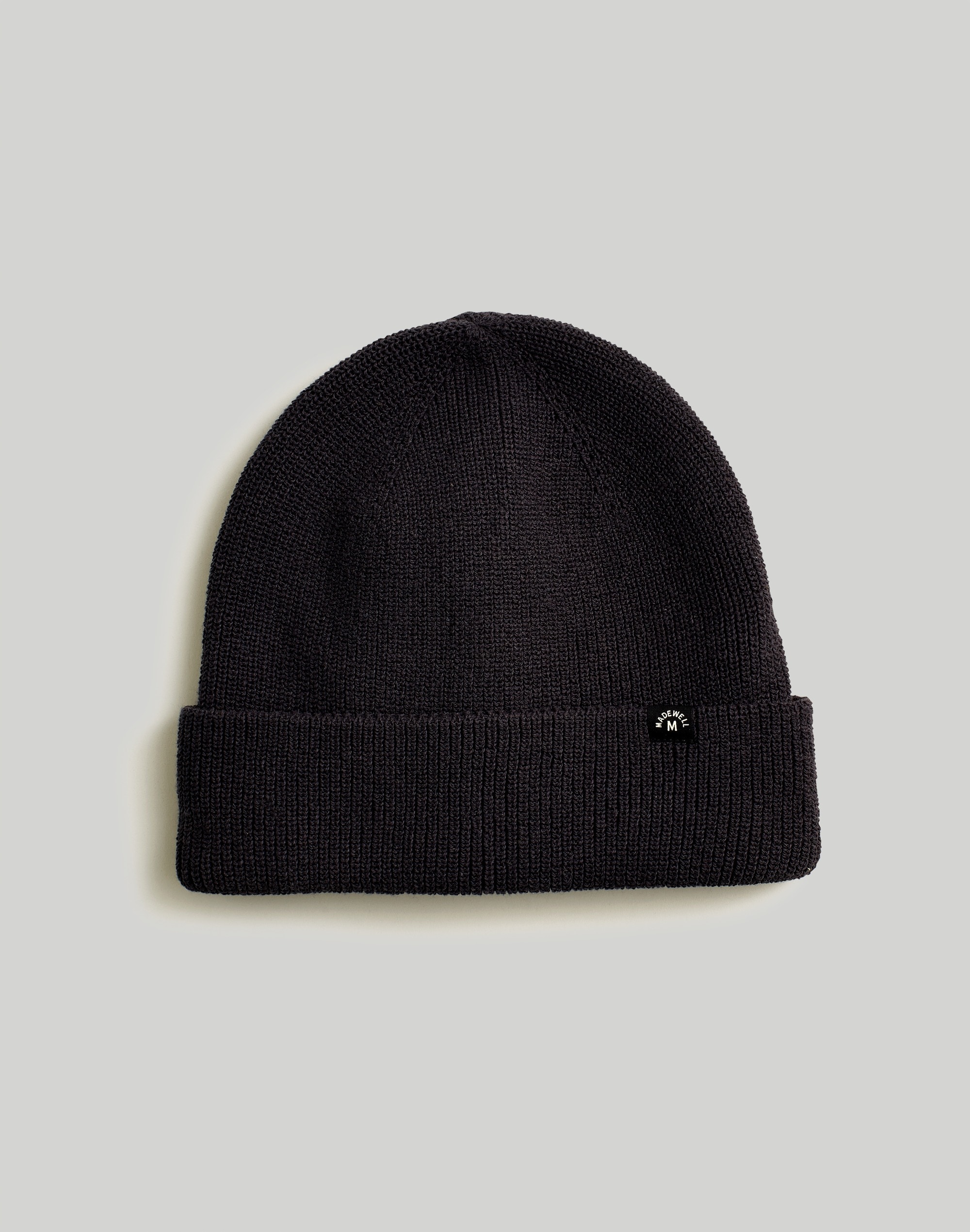 Mw (re)sourced Cuffed Beanie In Cool Obsidian