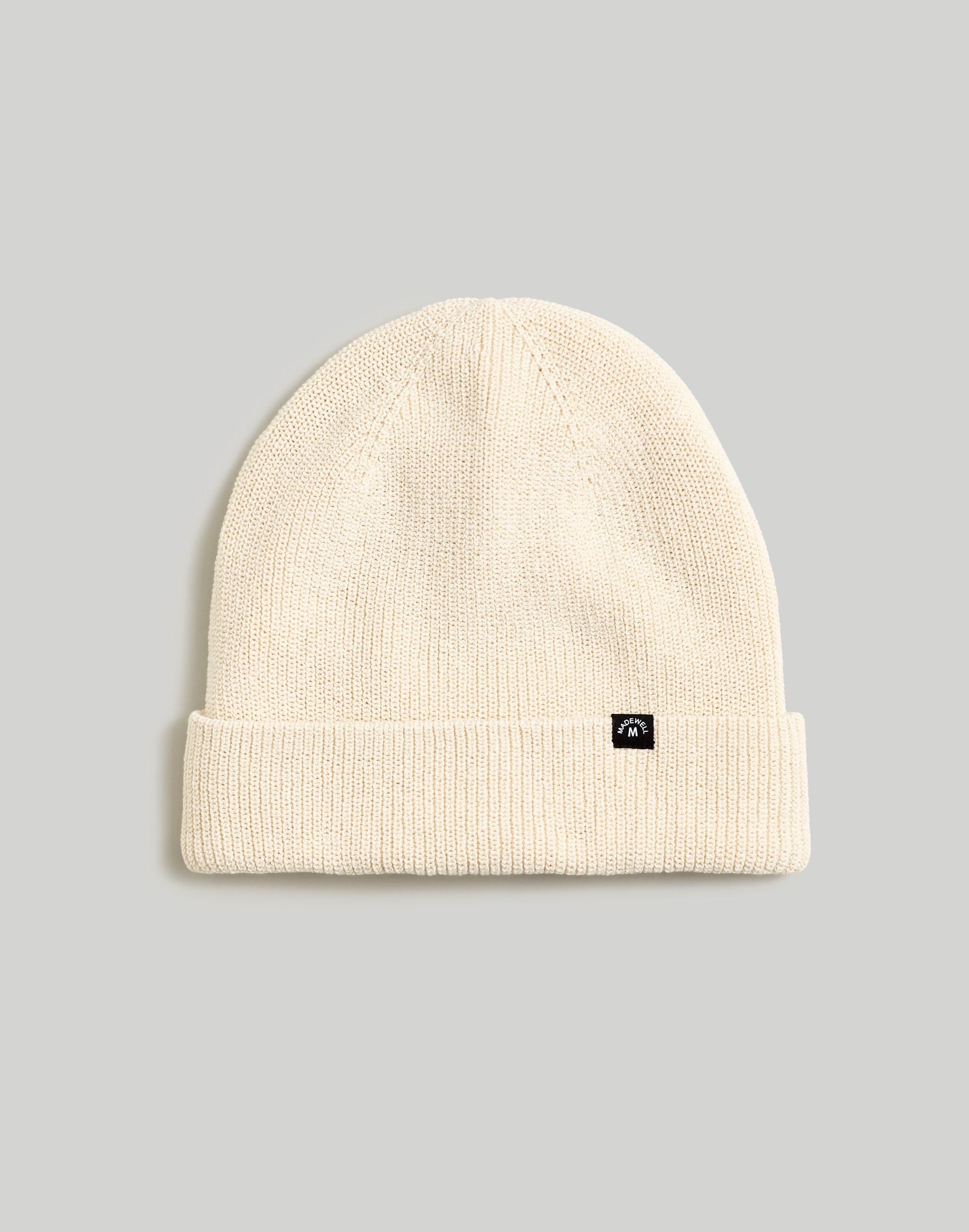 Mw (re)sourced Cuffed Beanie In Parchment