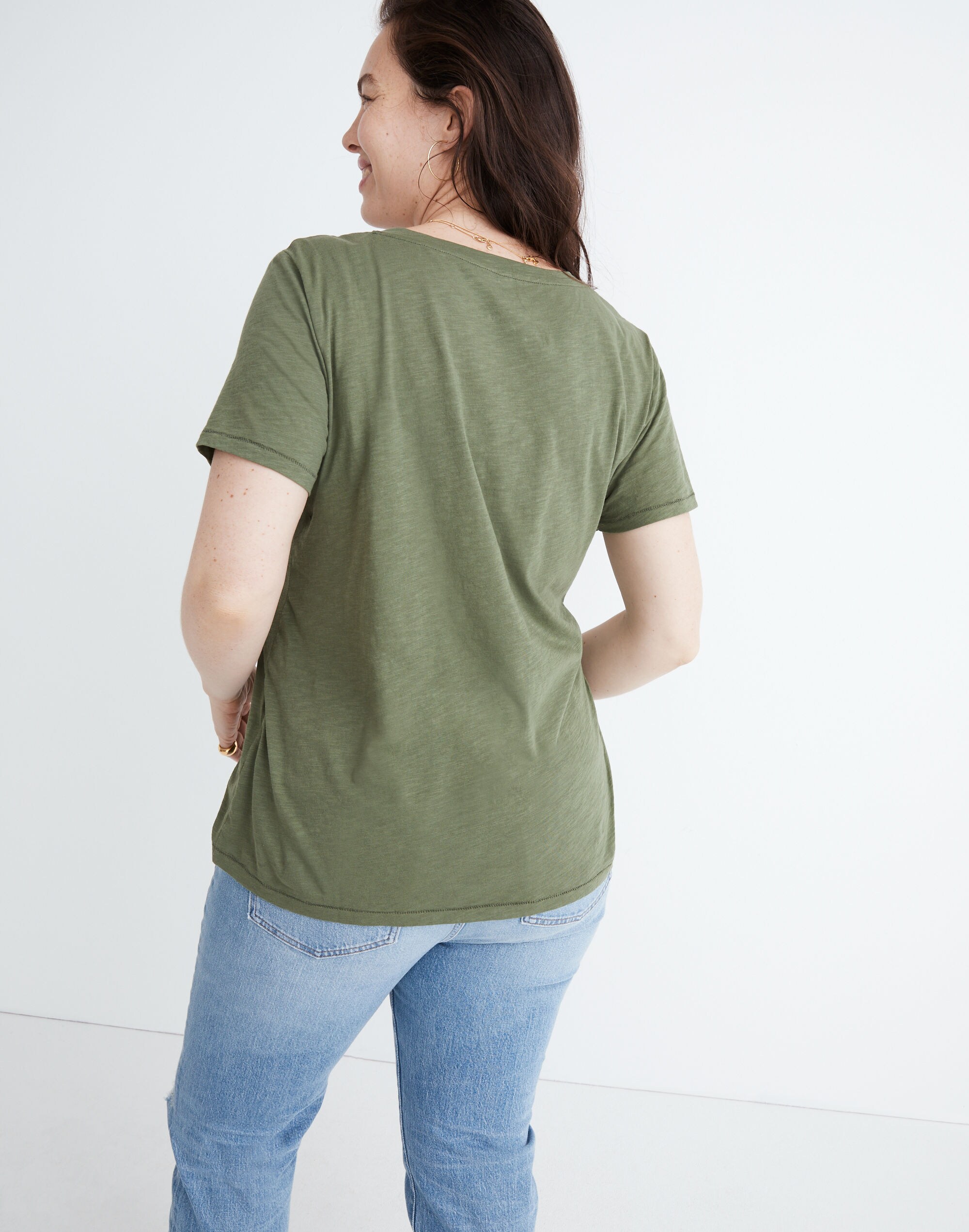 Whisper Cotton V-Neck Tee