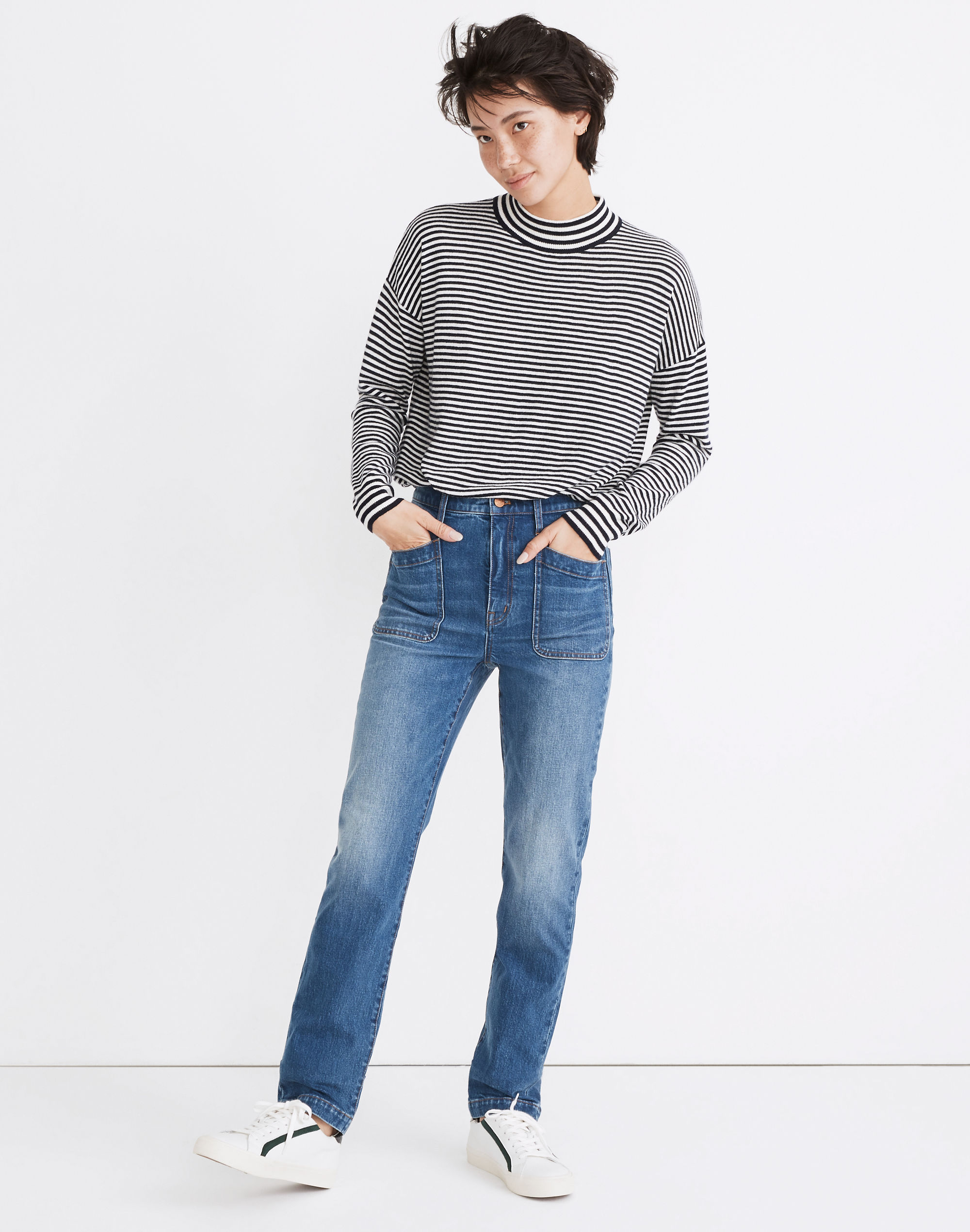 Classic Straight Full-Length Jeans in Marfield Wash: Surplus Pocket Edition