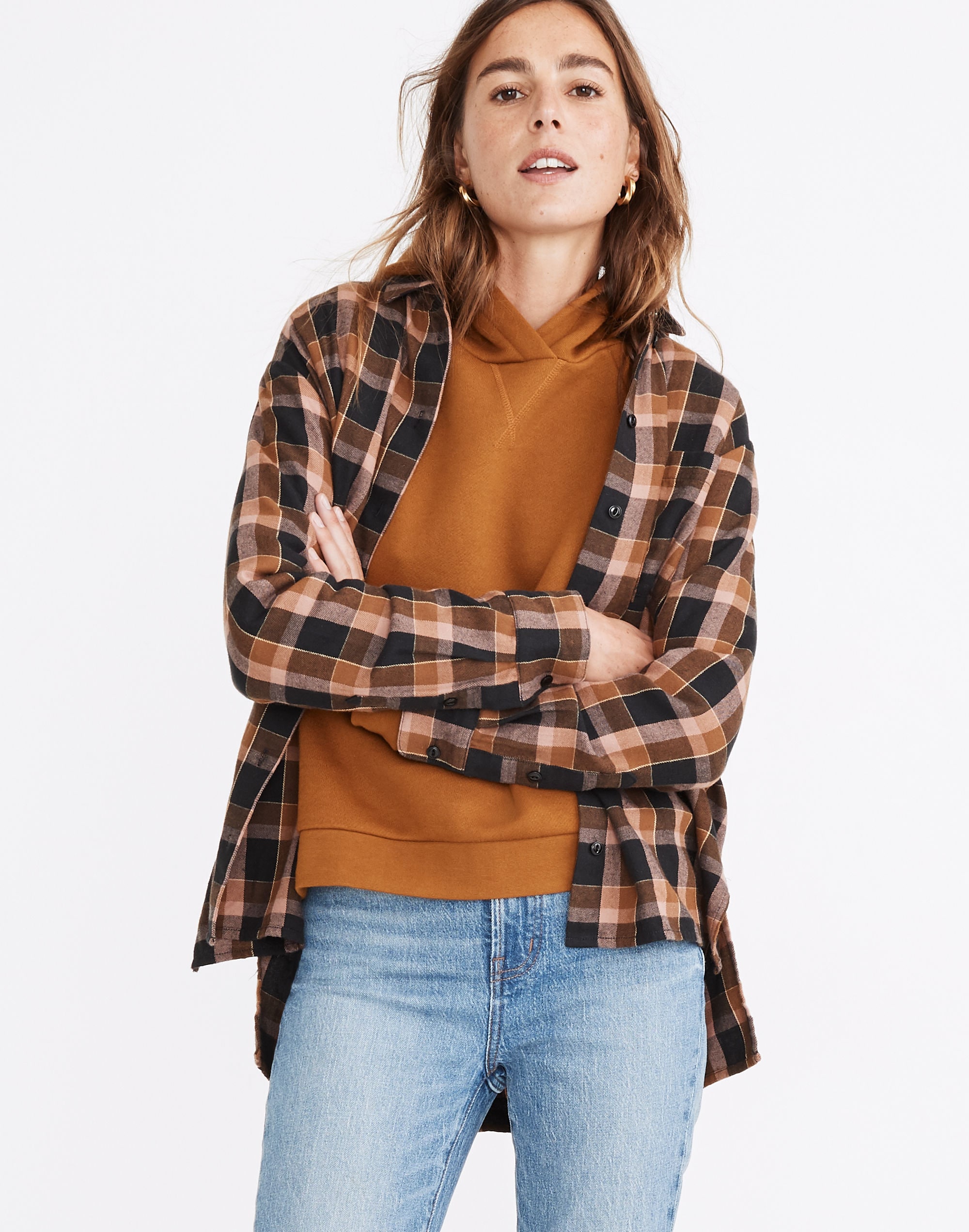 Flannel Oversized Ex-Boyfriend Shirt Gideon Plaid | Madewell