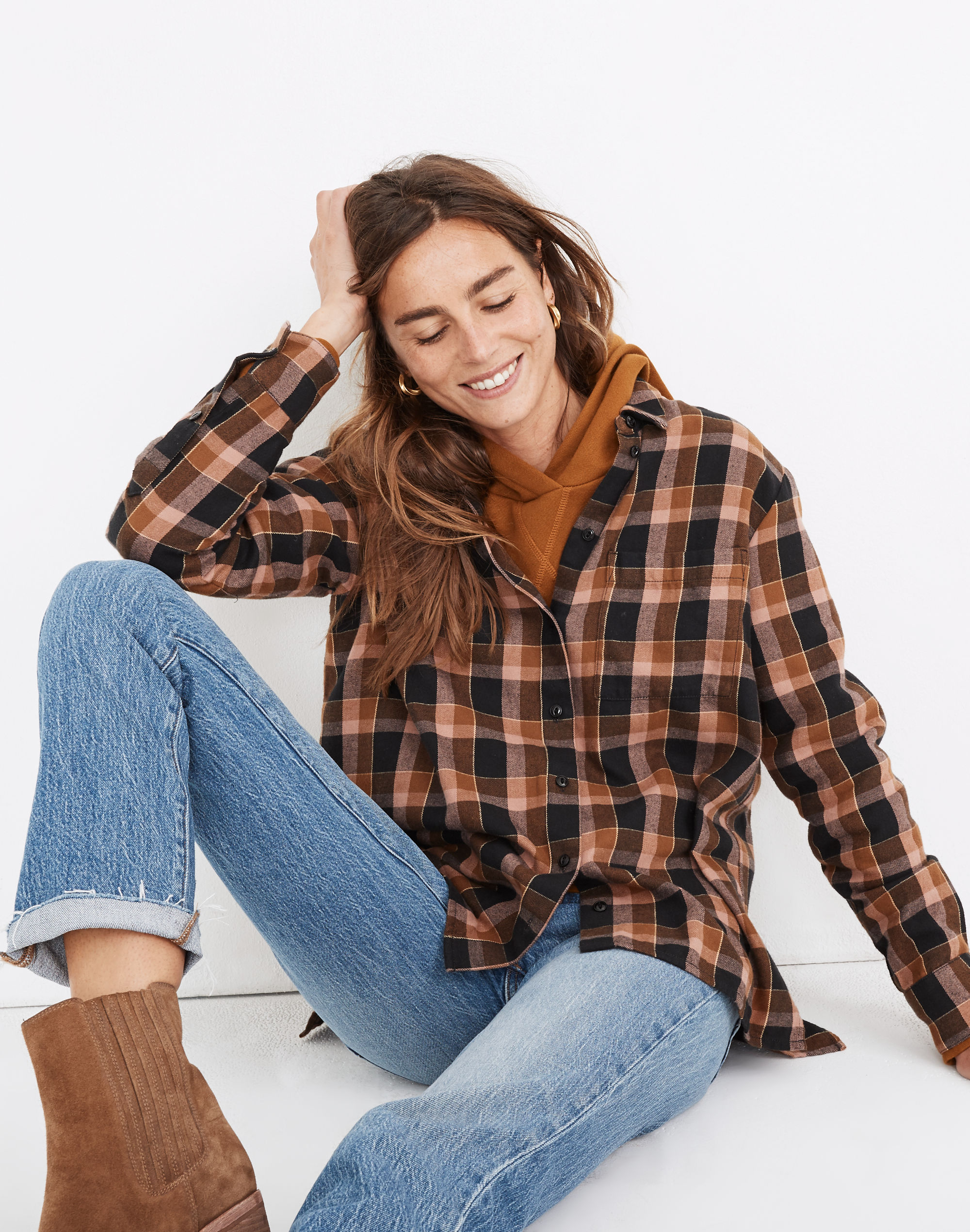 Flannel Oversized Ex-Boyfriend Shirt Gideon Plaid | Madewell