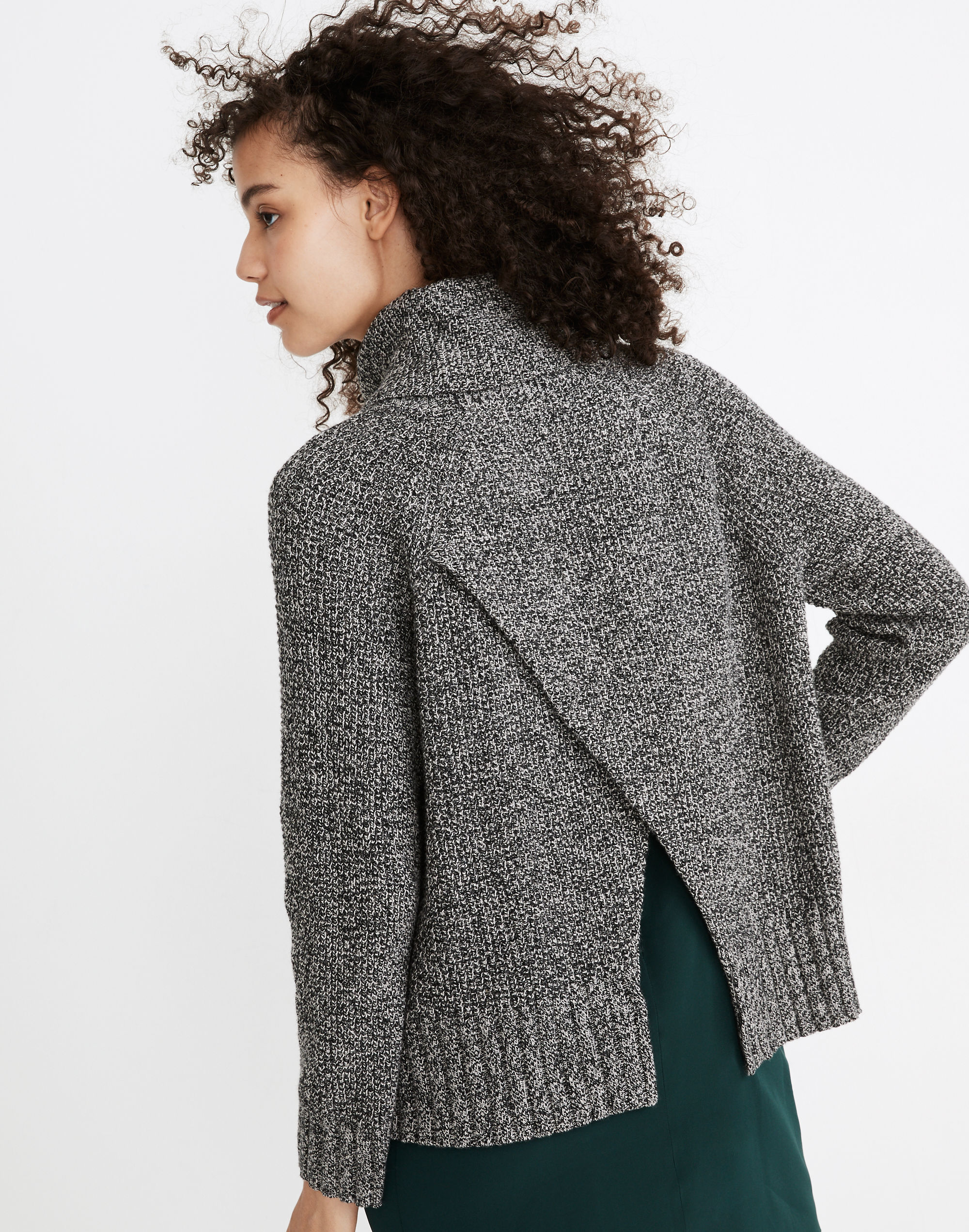 Eastbrook Turtleneck Cross-Back Sweater in Cotton-Merino Yarn | Madewell