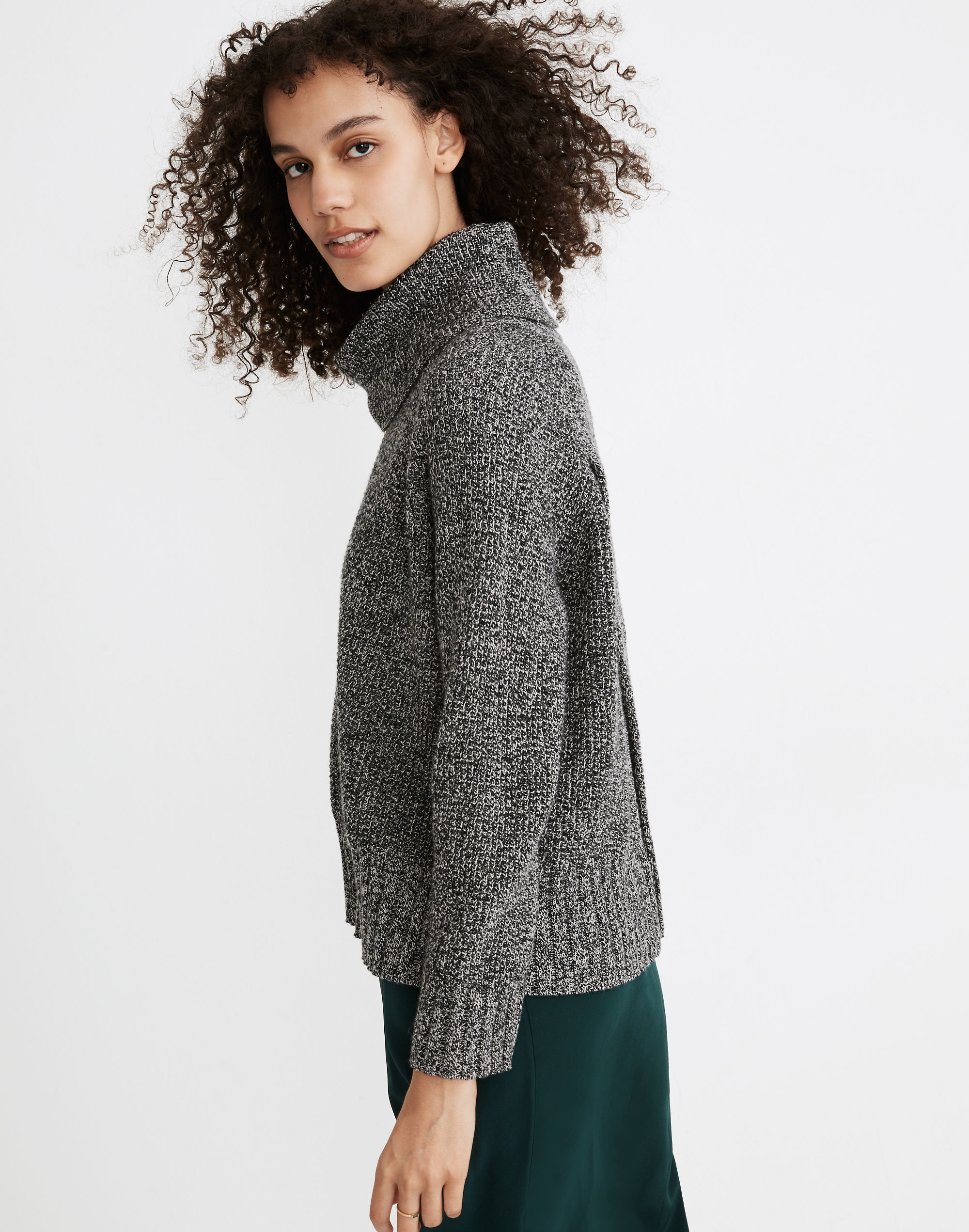 Eastbrook Turtleneck Cross-Back Sweater in Cotton-Merino Yarn | Madewell