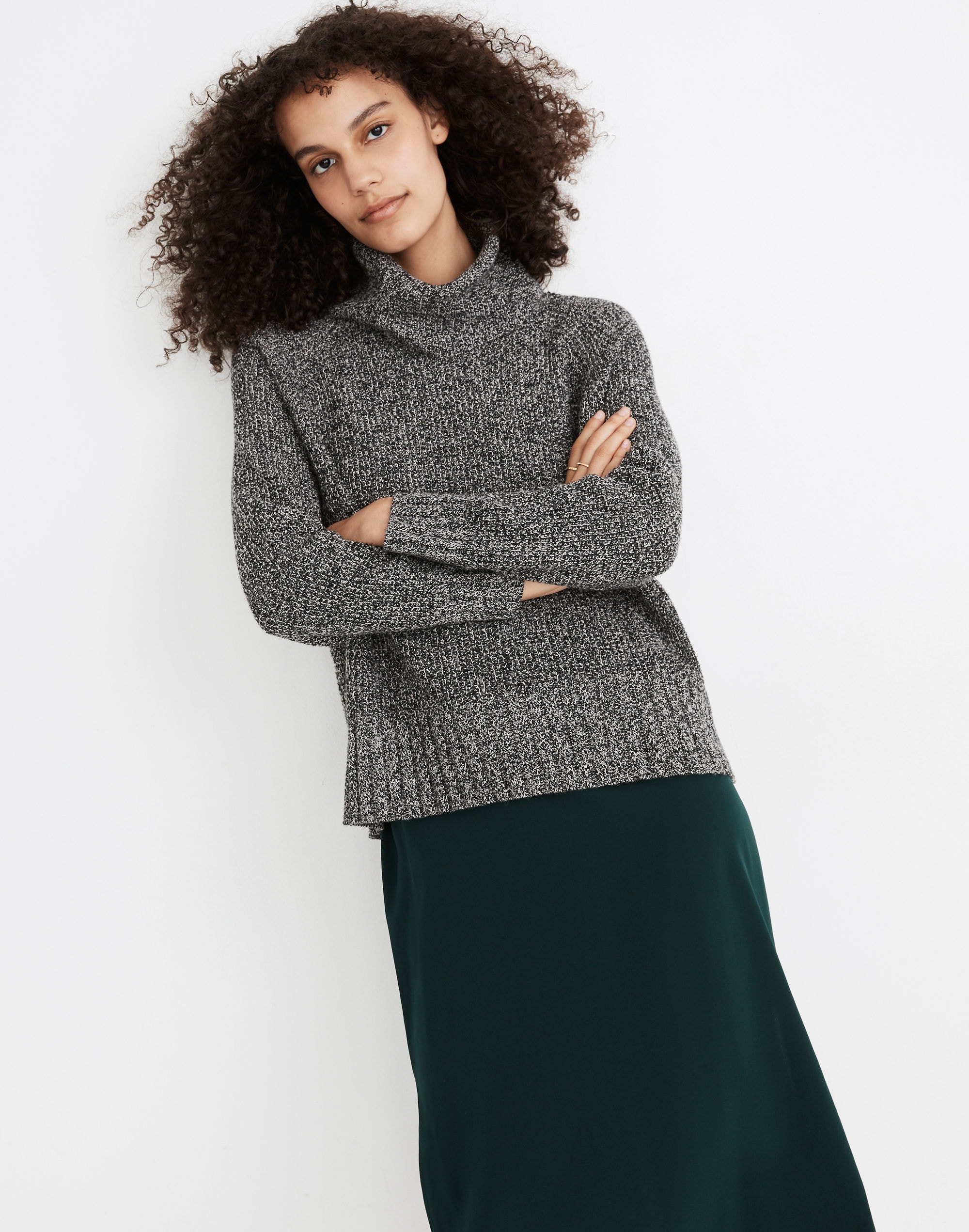 Eastbrook Turtleneck Cross-Back Sweater in Cotton-Merino Yarn | Madewell