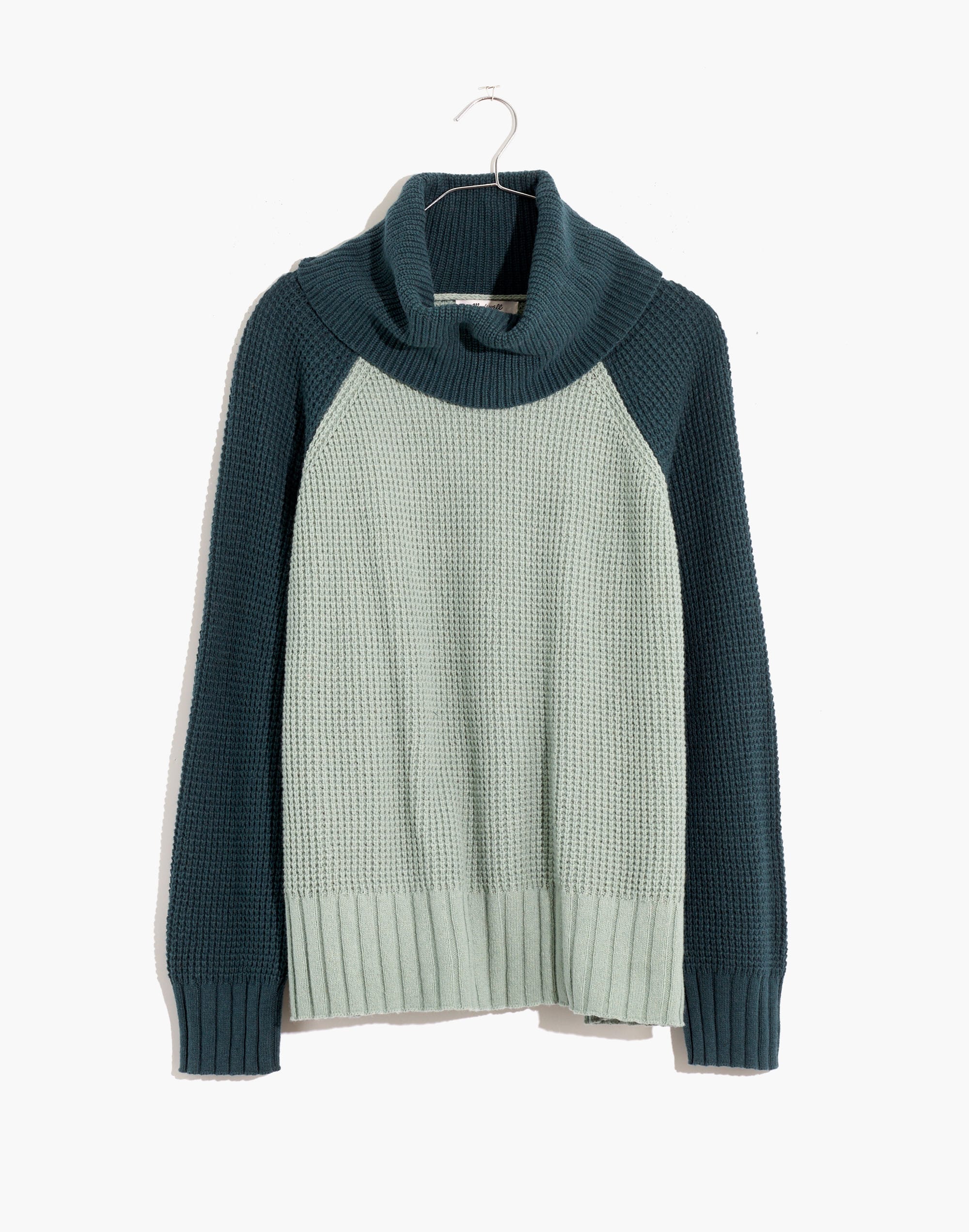 Colorblock Eastbrook Turtleneck Cross-Back Sweater Cotton-Merino Yarn | Madewell