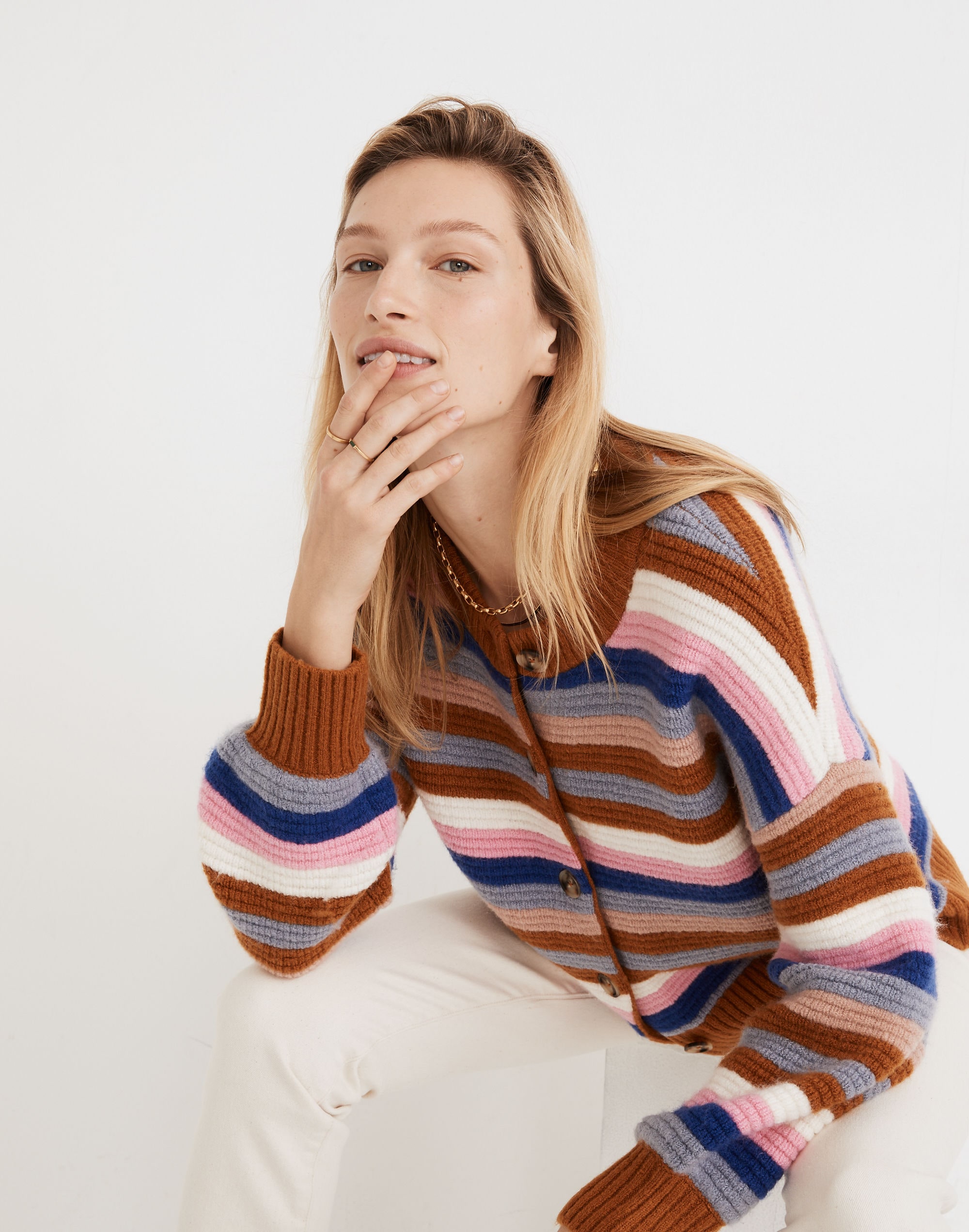 Striped Springview Cardigan Sweater Coziest Yarn | Madewell