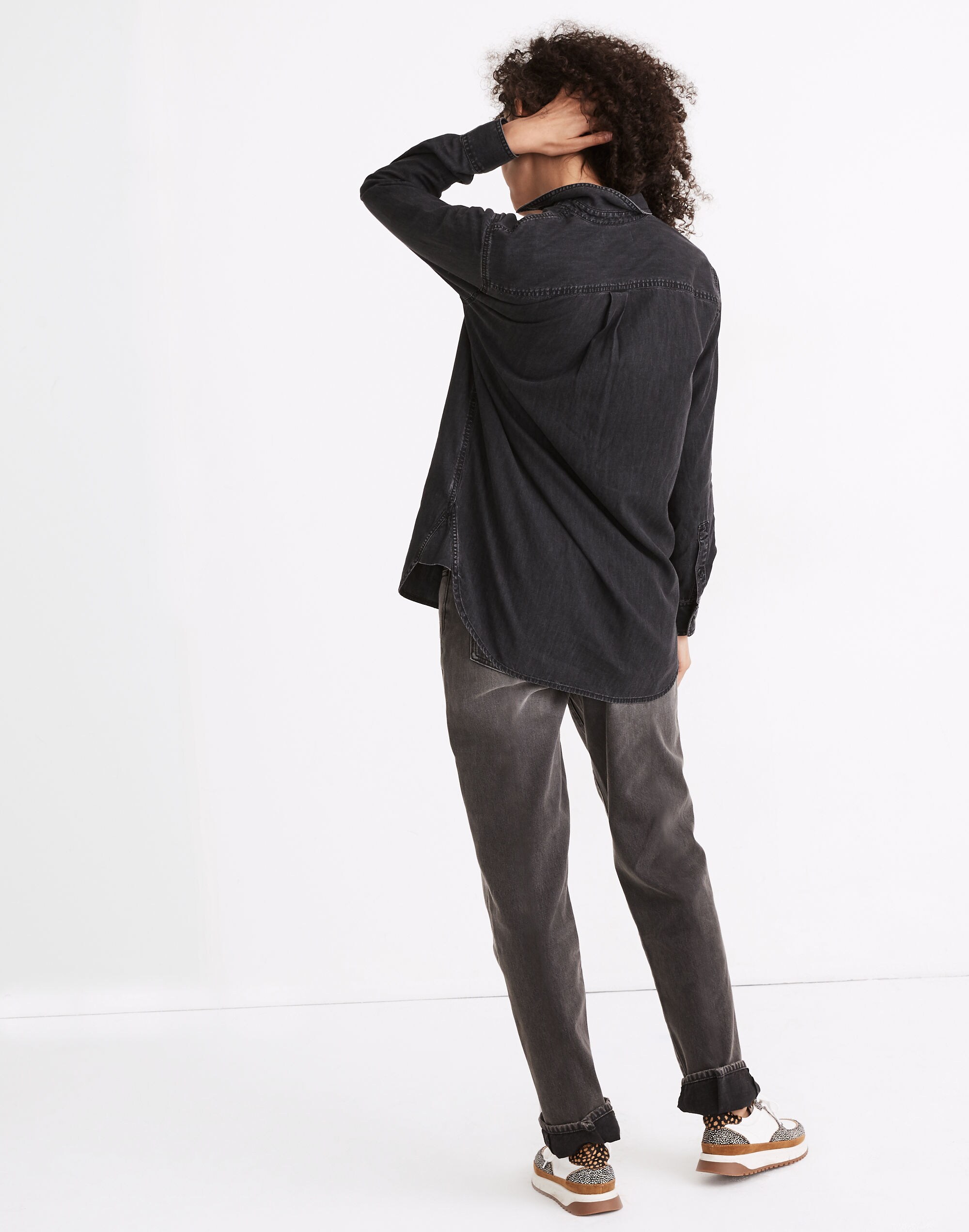 Denim Popover Top Black Wash | Madewell