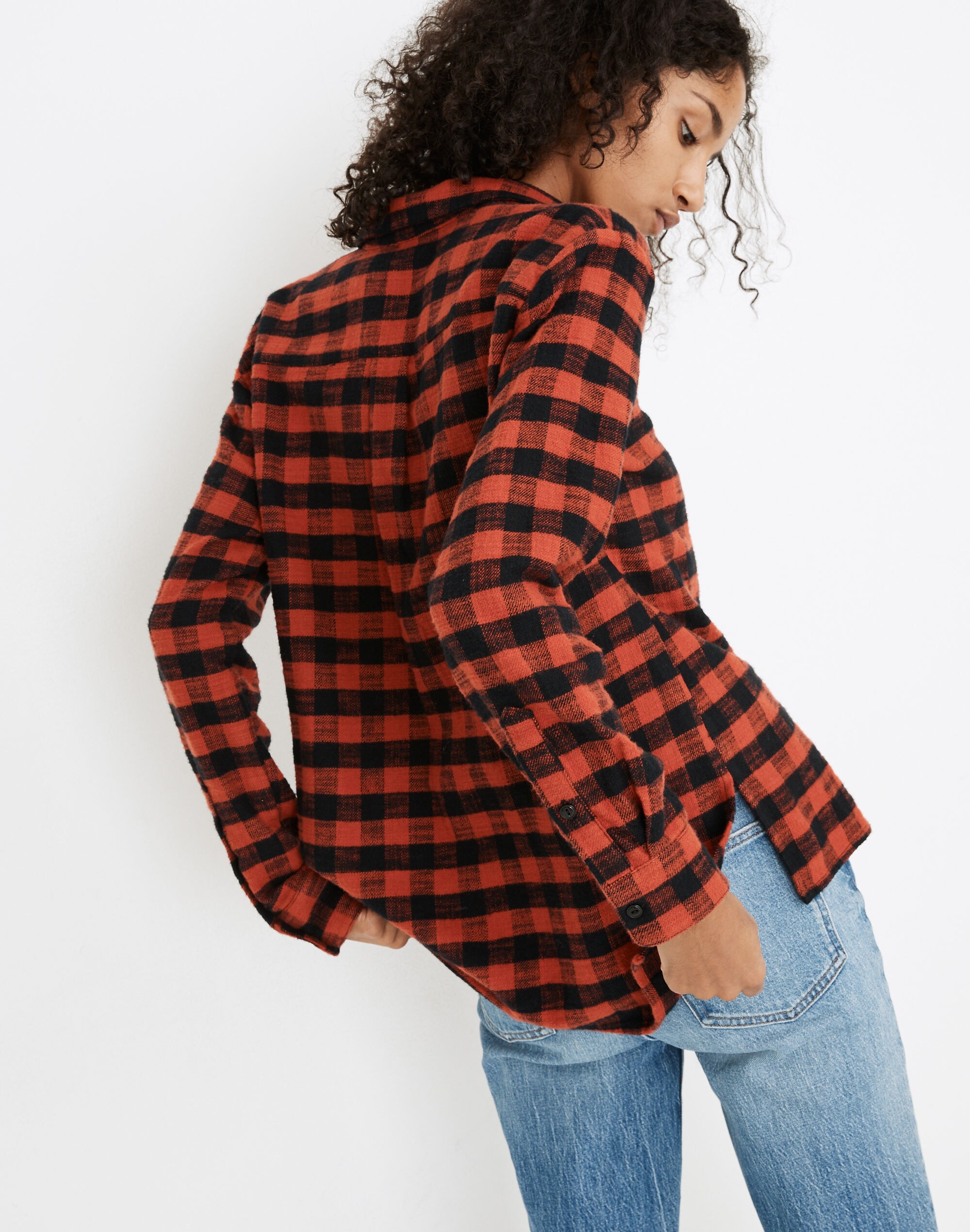 Flannel Oversized Ex-Boyfriend Shirt Buffalo Check | Madewell