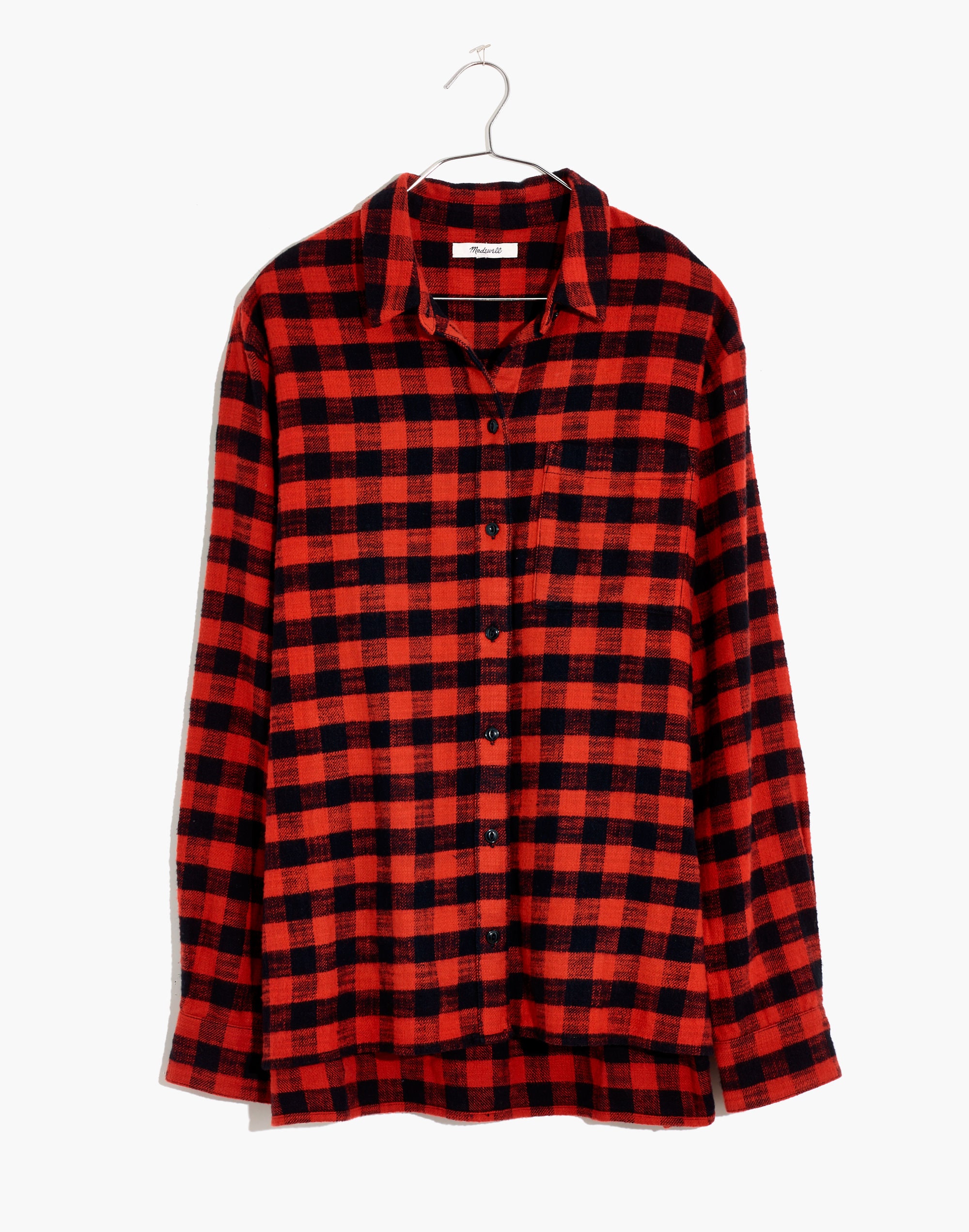 Flannel Oversized Ex-Boyfriend Shirt Buffalo Check | Madewell