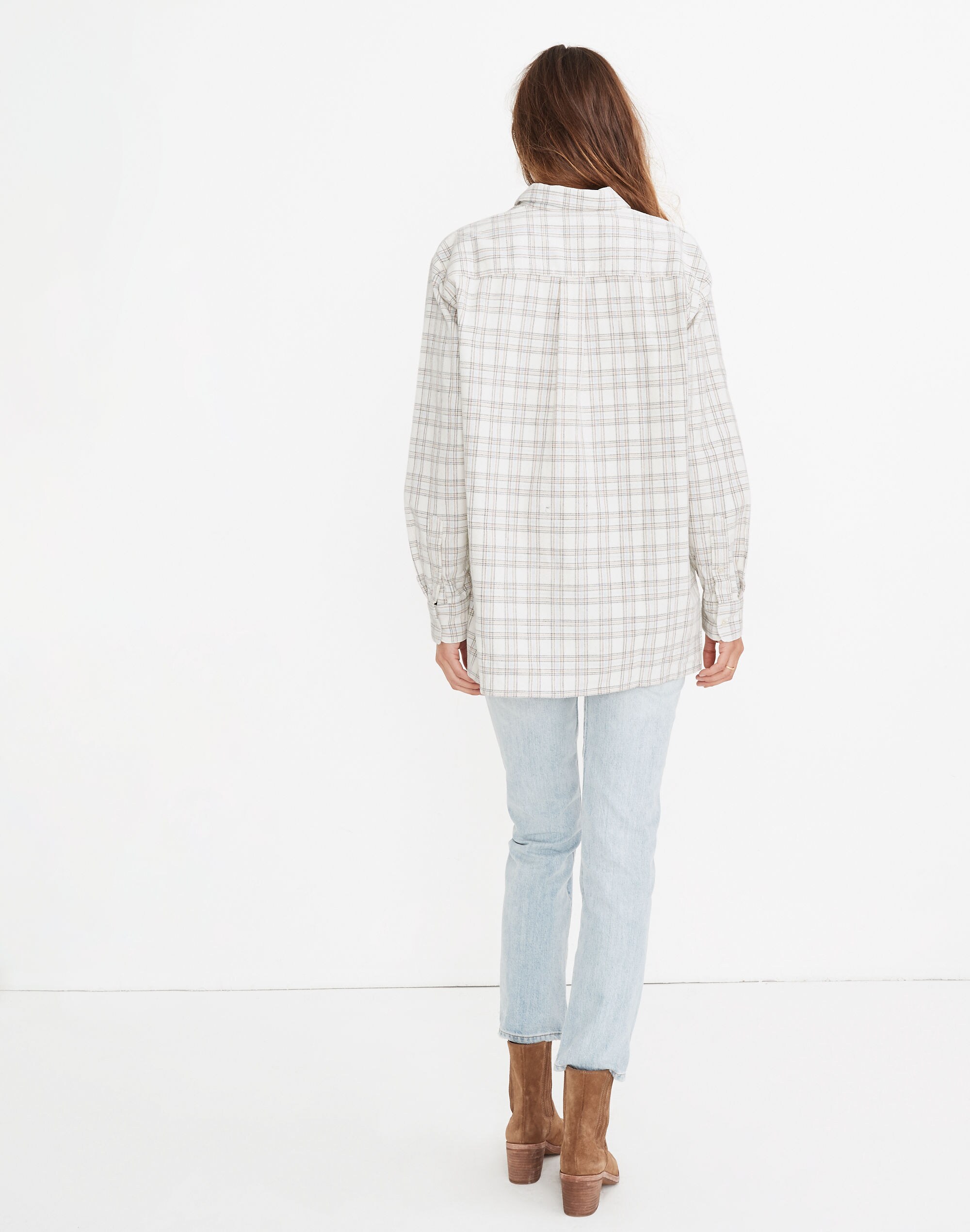 Corduroy Oversized Ex-Boyfriend Shirt Lombard Plaid | Madewell