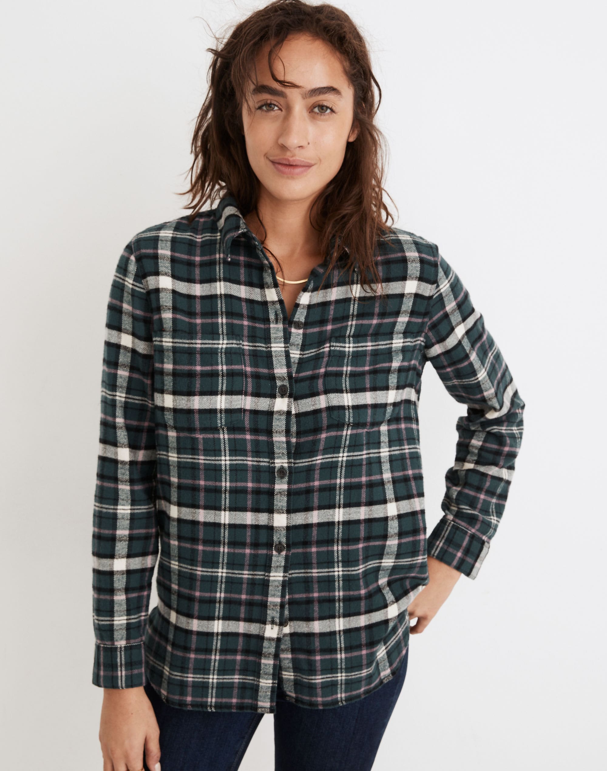 Flannel Classic Ex-Boyfriend Shirt Baywood Plaid | Madewell