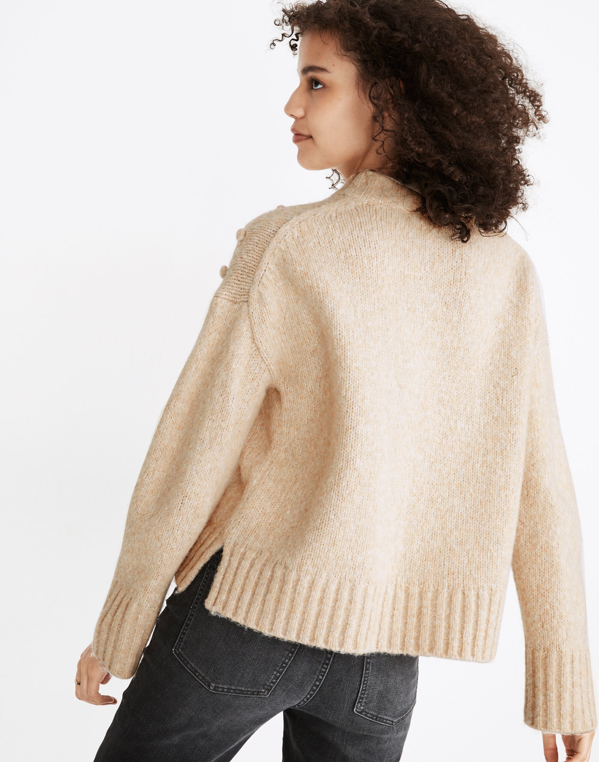 Placed Bobble Mockneck Sweater | Madewell