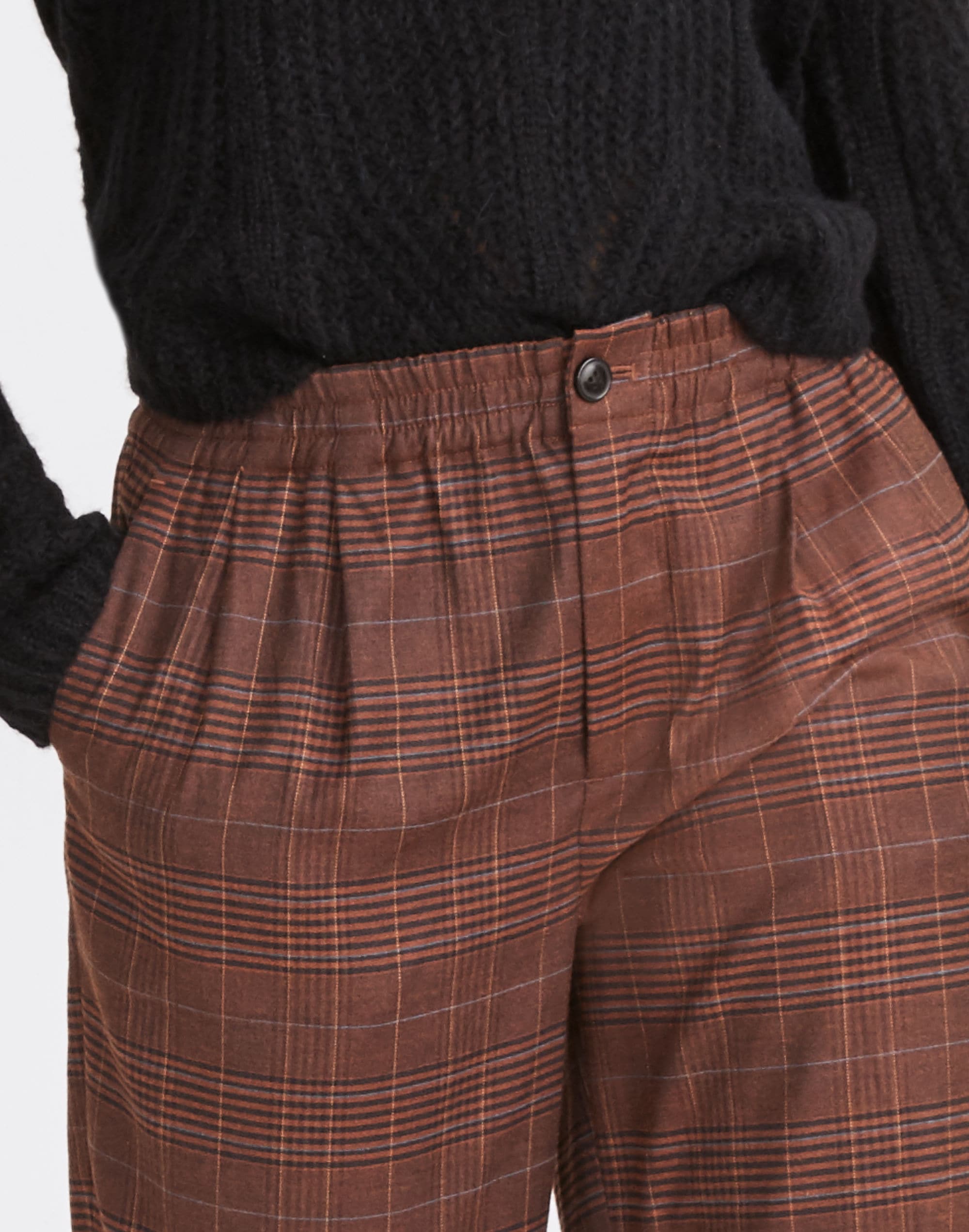 Plaid Flannel Track Trousers | Madewell