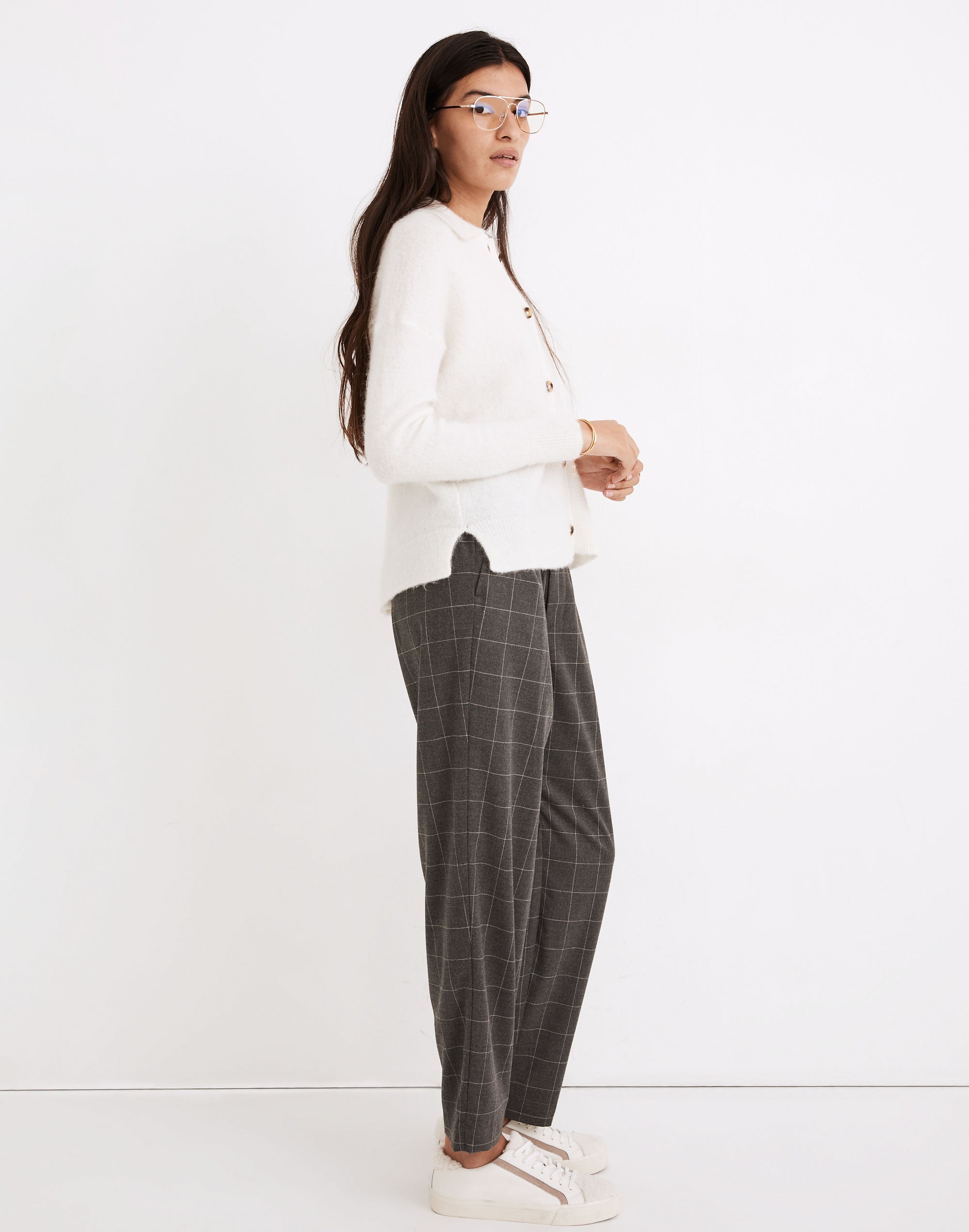 Plaid Flannel Track Trousers | Madewell