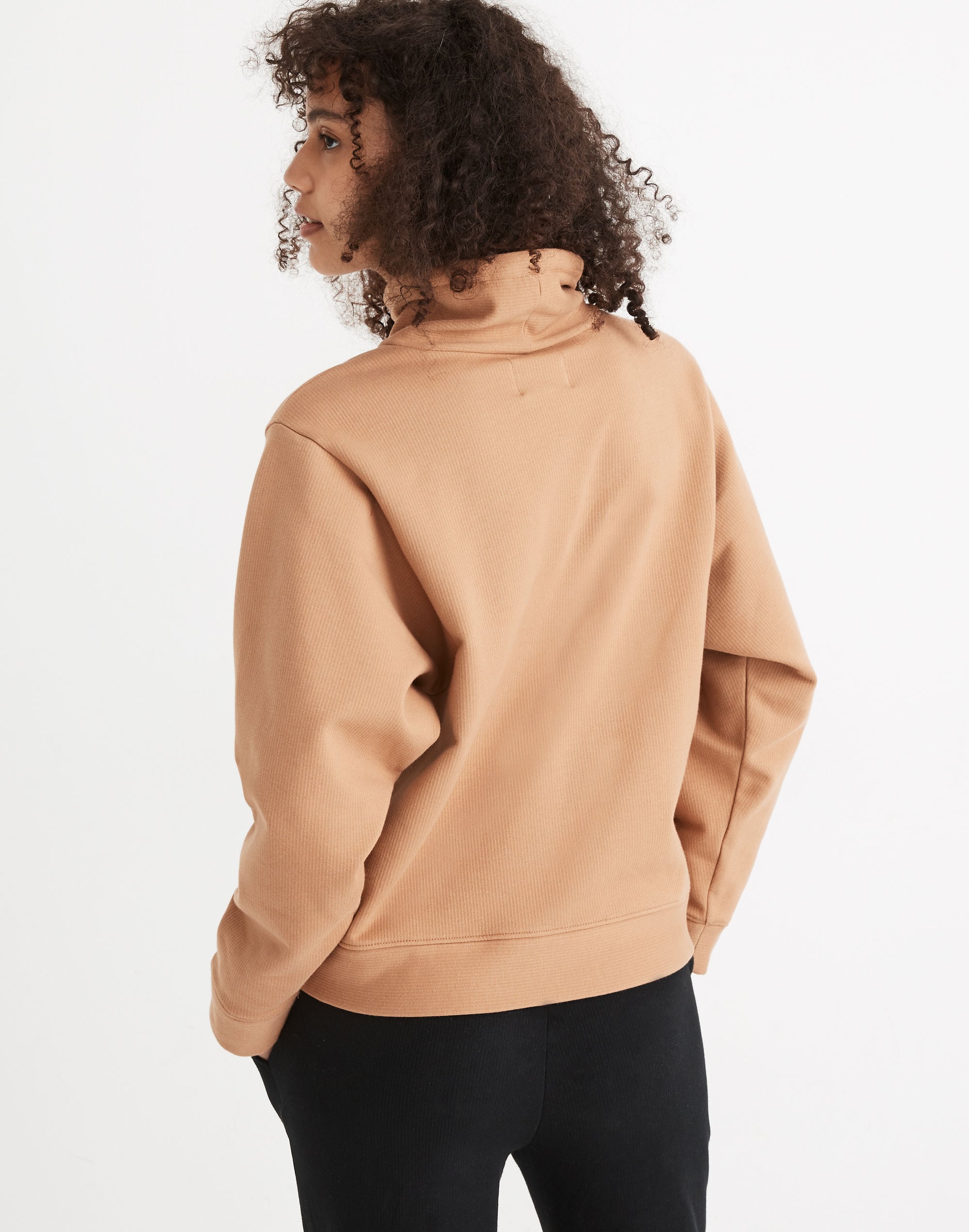 MWL Ribbed Funnelneck Sweatshirt | Madewell