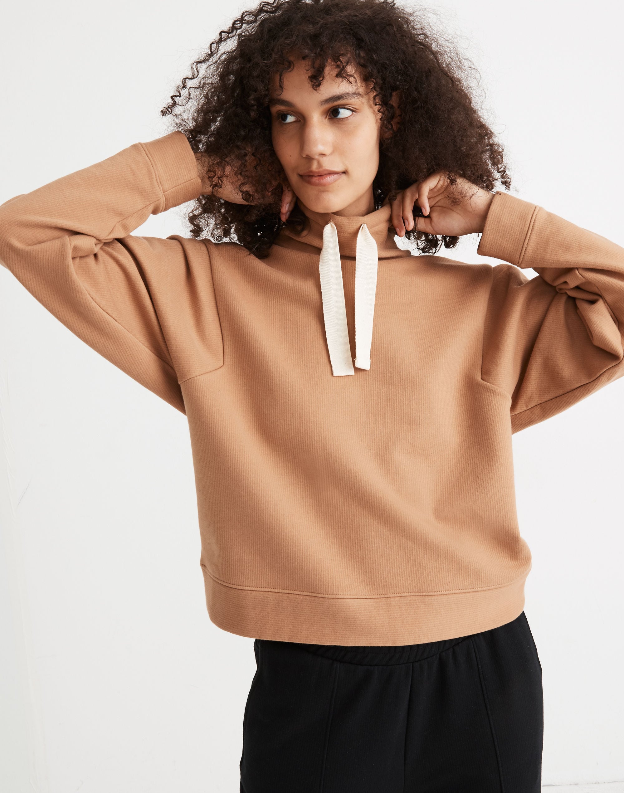 MWL Ribbed Funnelneck Sweatshirt | Madewell