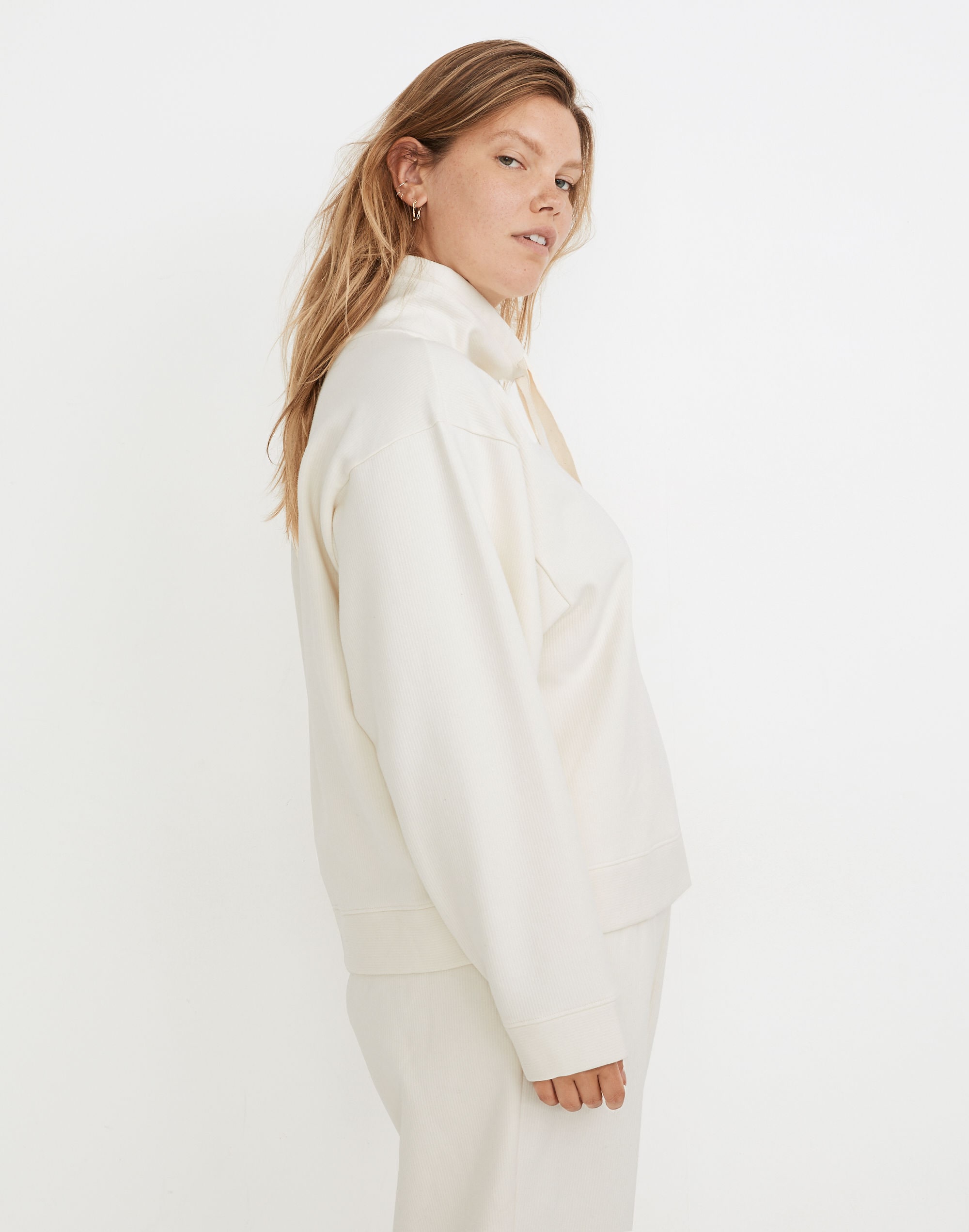 MWL Ribbed Funnelneck Sweatshirt | Madewell