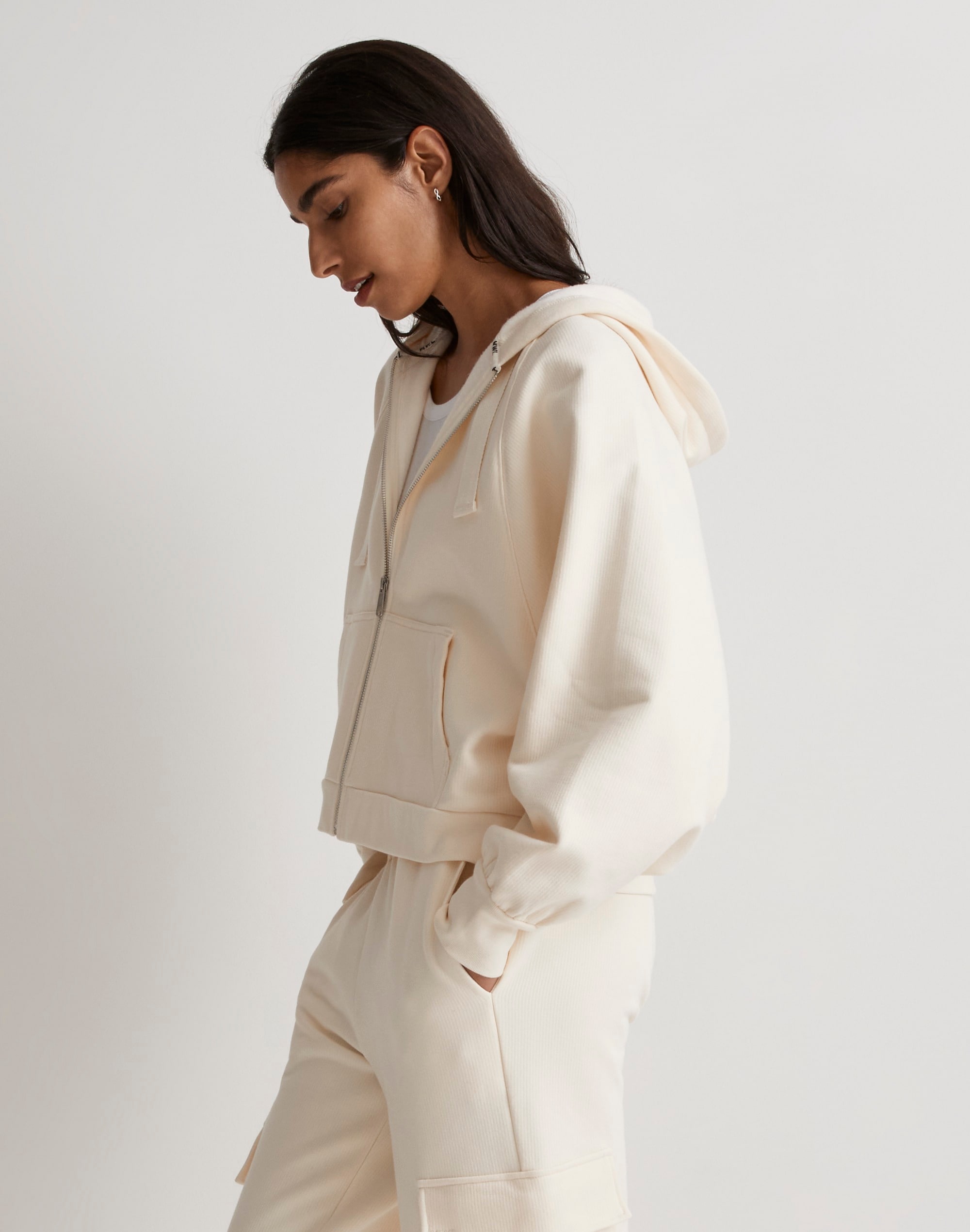 Ribbed Cocoon Hoodie Sweatshirt | Madewell