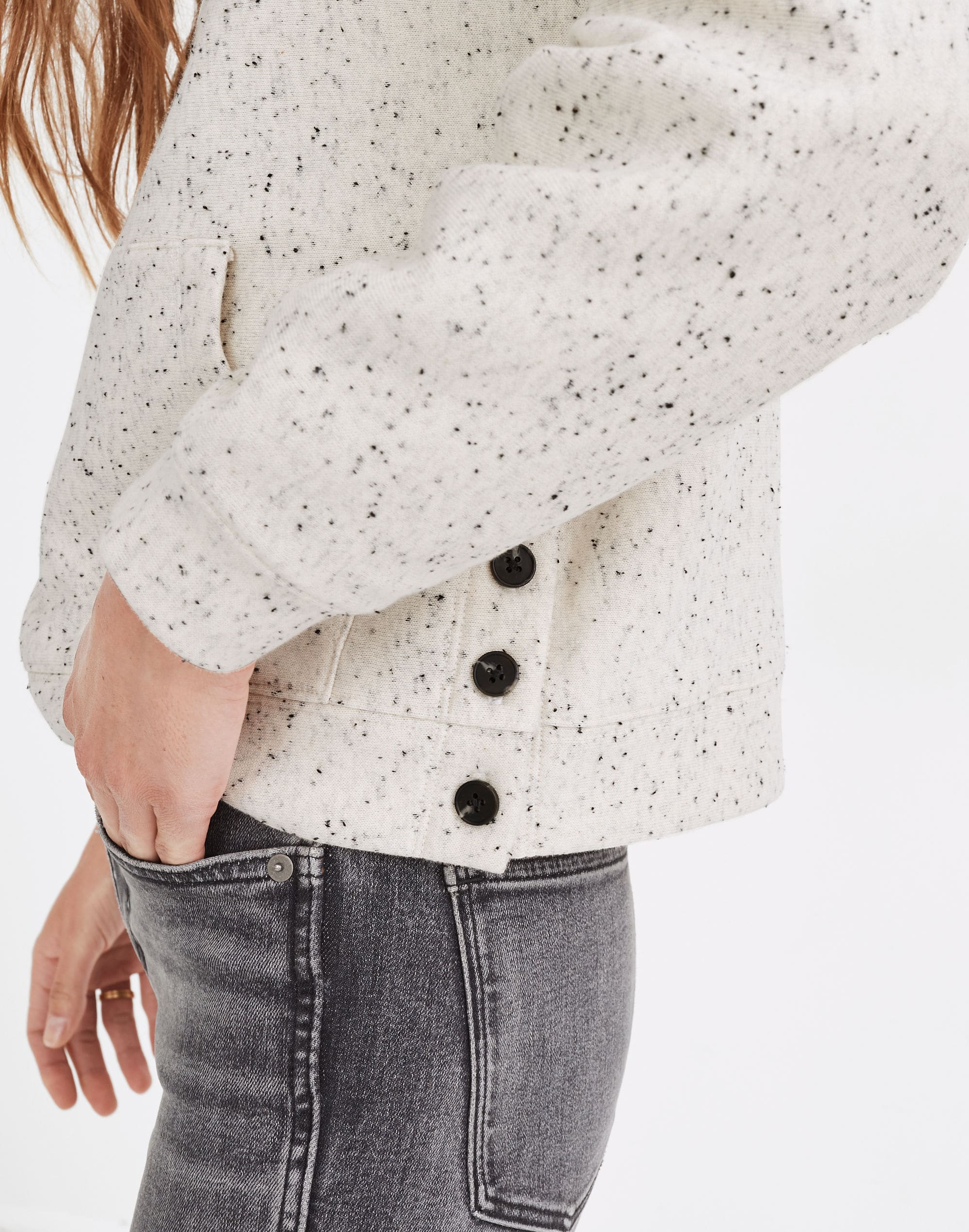 Donegal Mockneck Side-Button Sweatshirt | Madewell