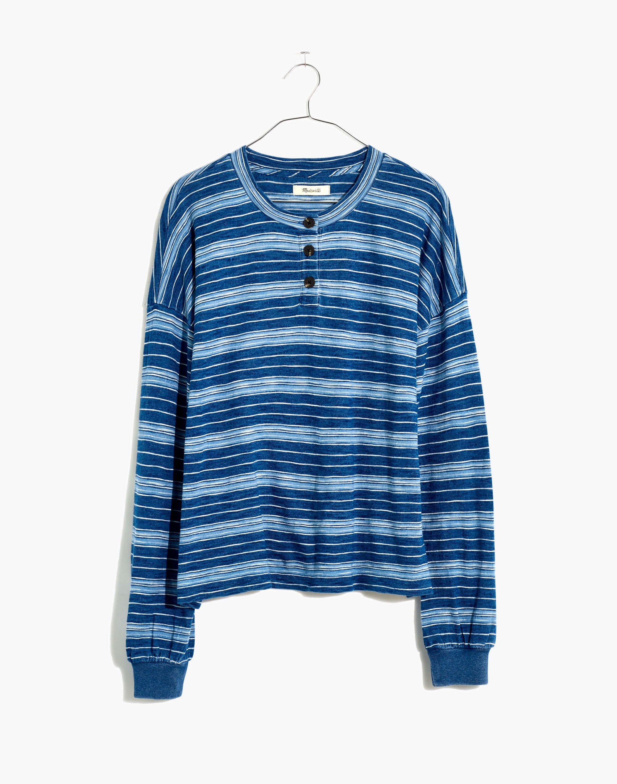 Roster Henley Tee Indigo Stripe | Madewell