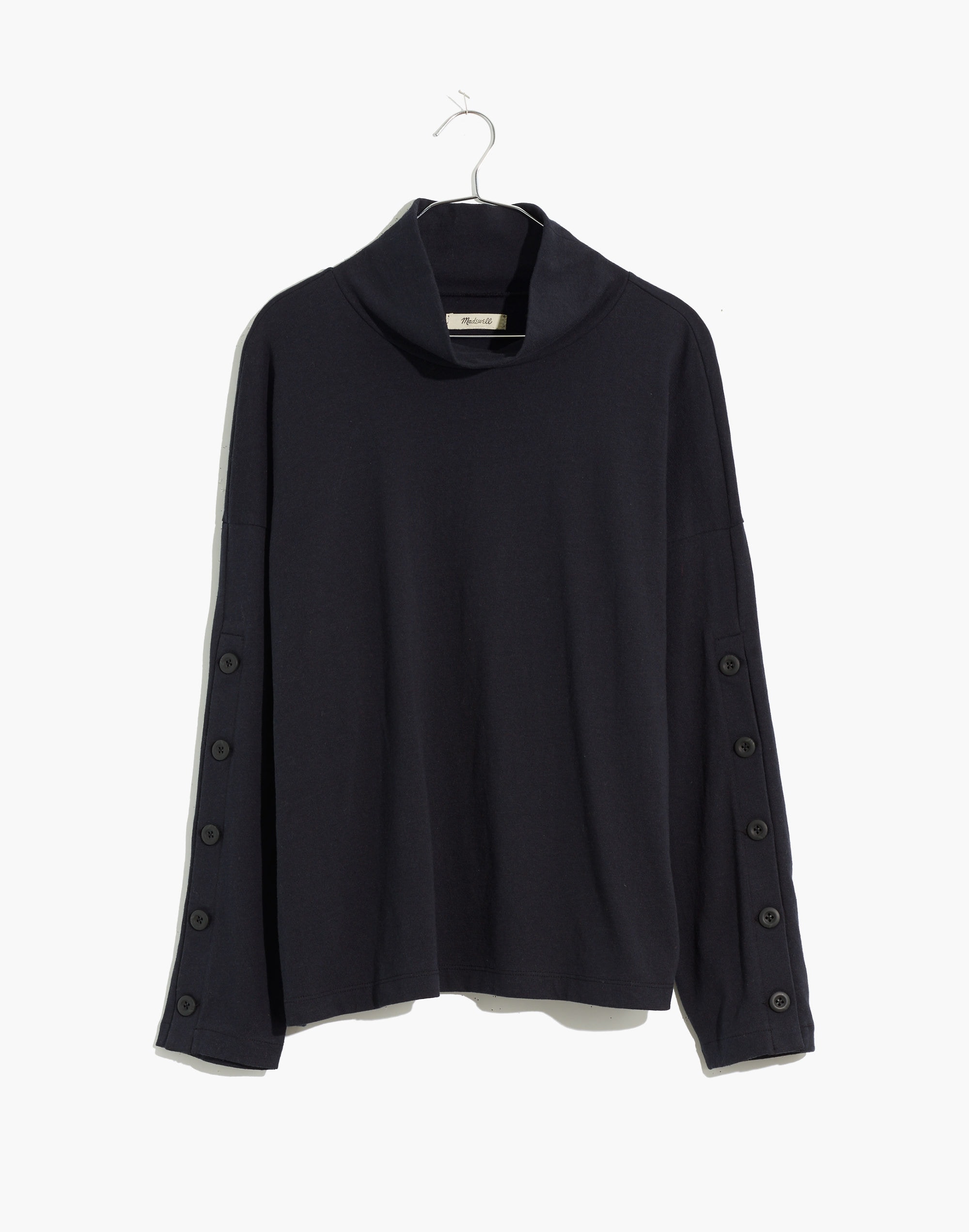 Button-Sleeve Turtleneck Top | Madewell