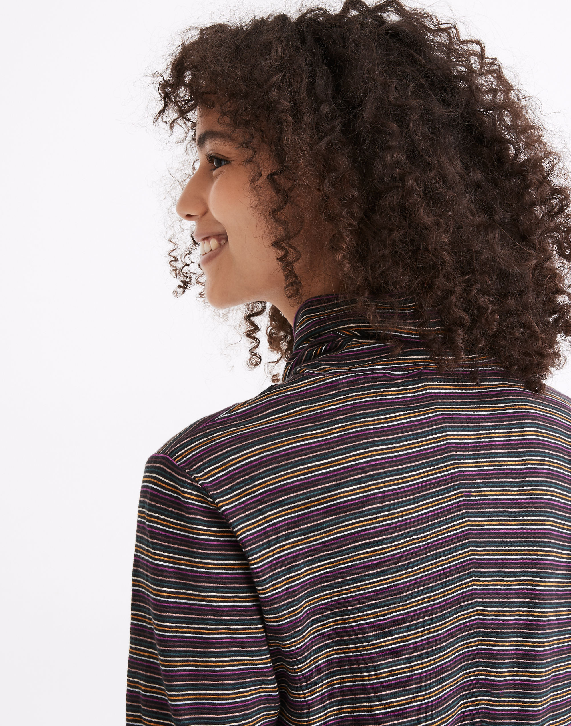 Whisper Cotton Turtleneck Evie Stripe | Madewell