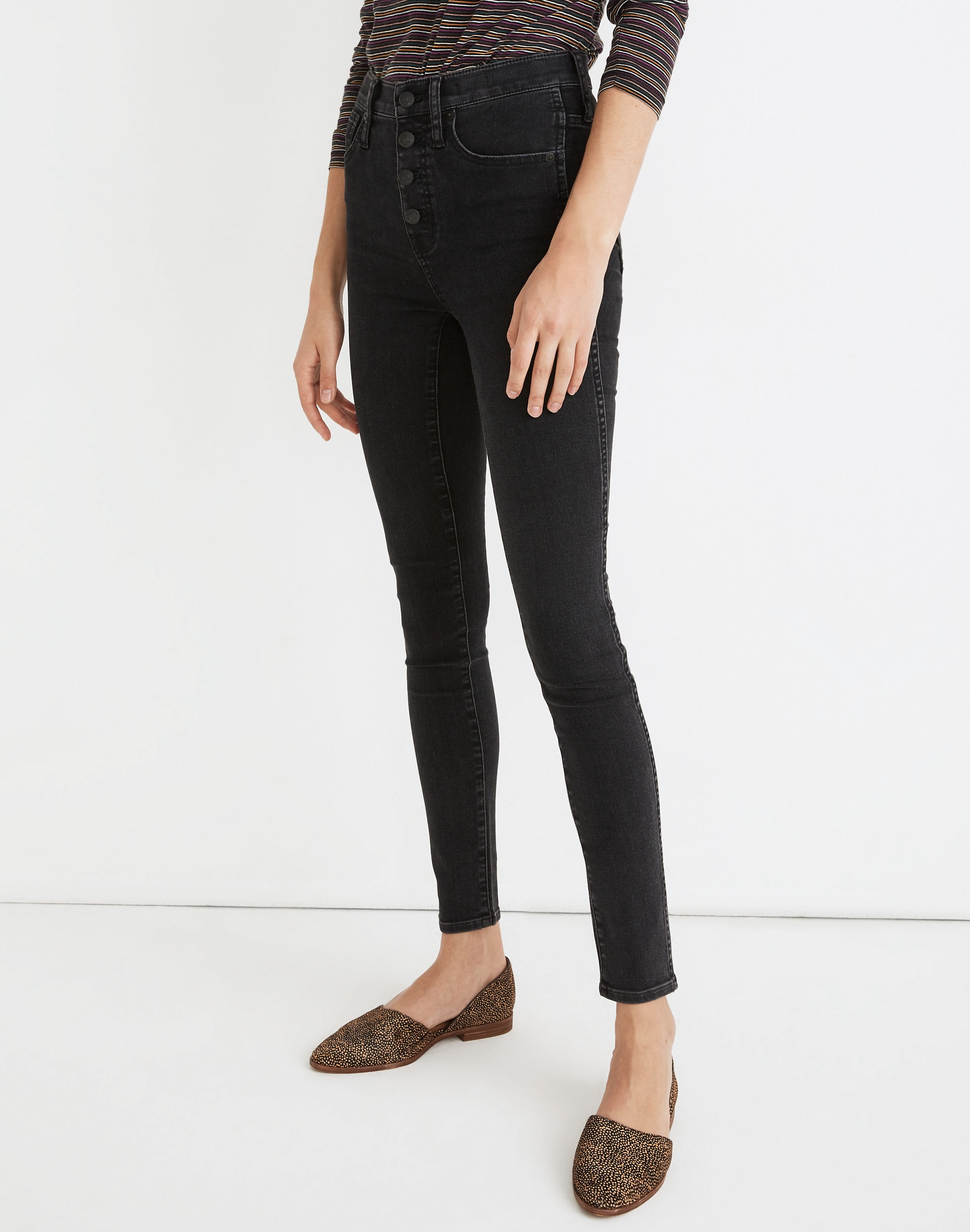 10" High-Rise Skinny Jeans Robert Wash: Button-Front Edition | Madewell