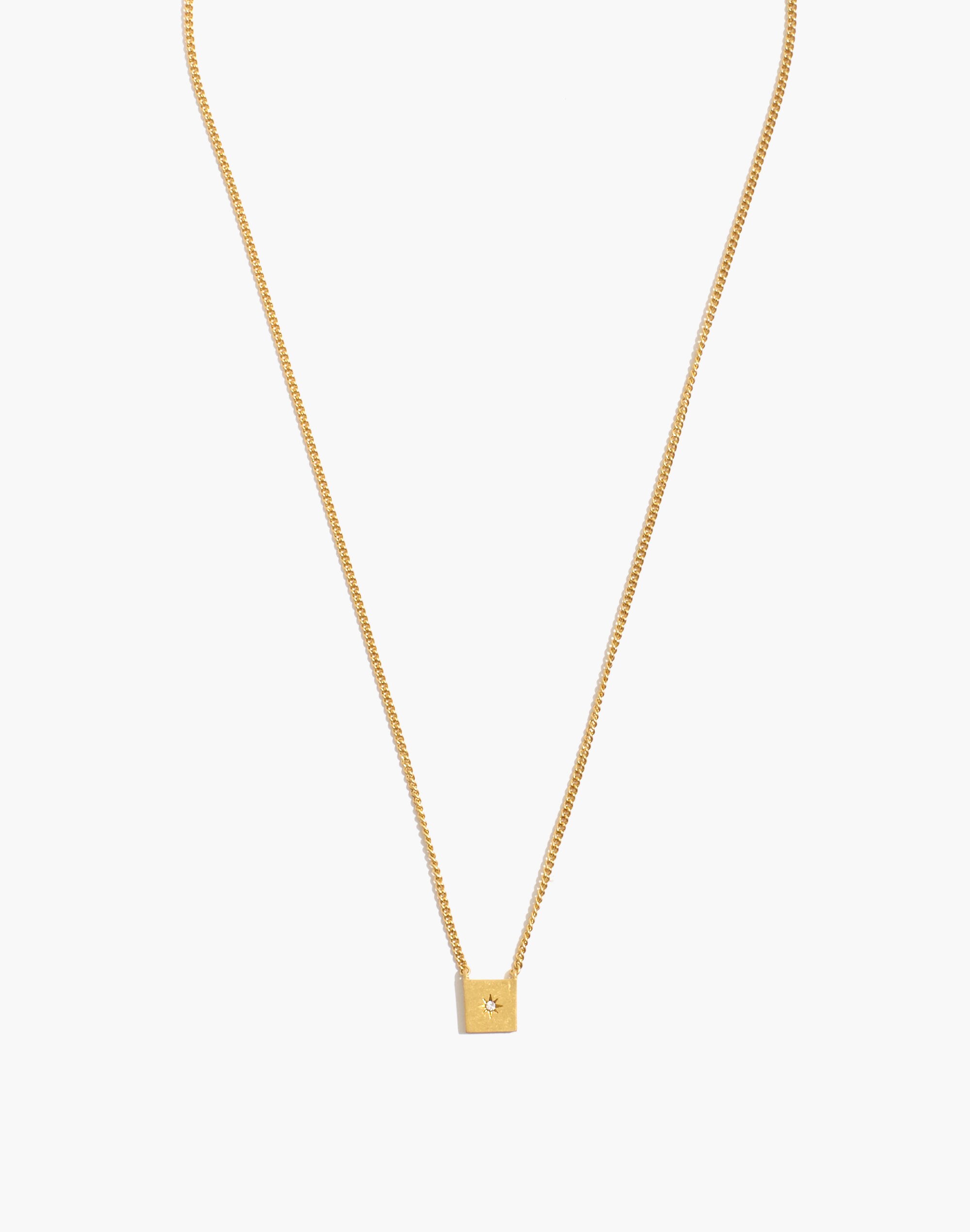 Square Pendant Choker Necklace