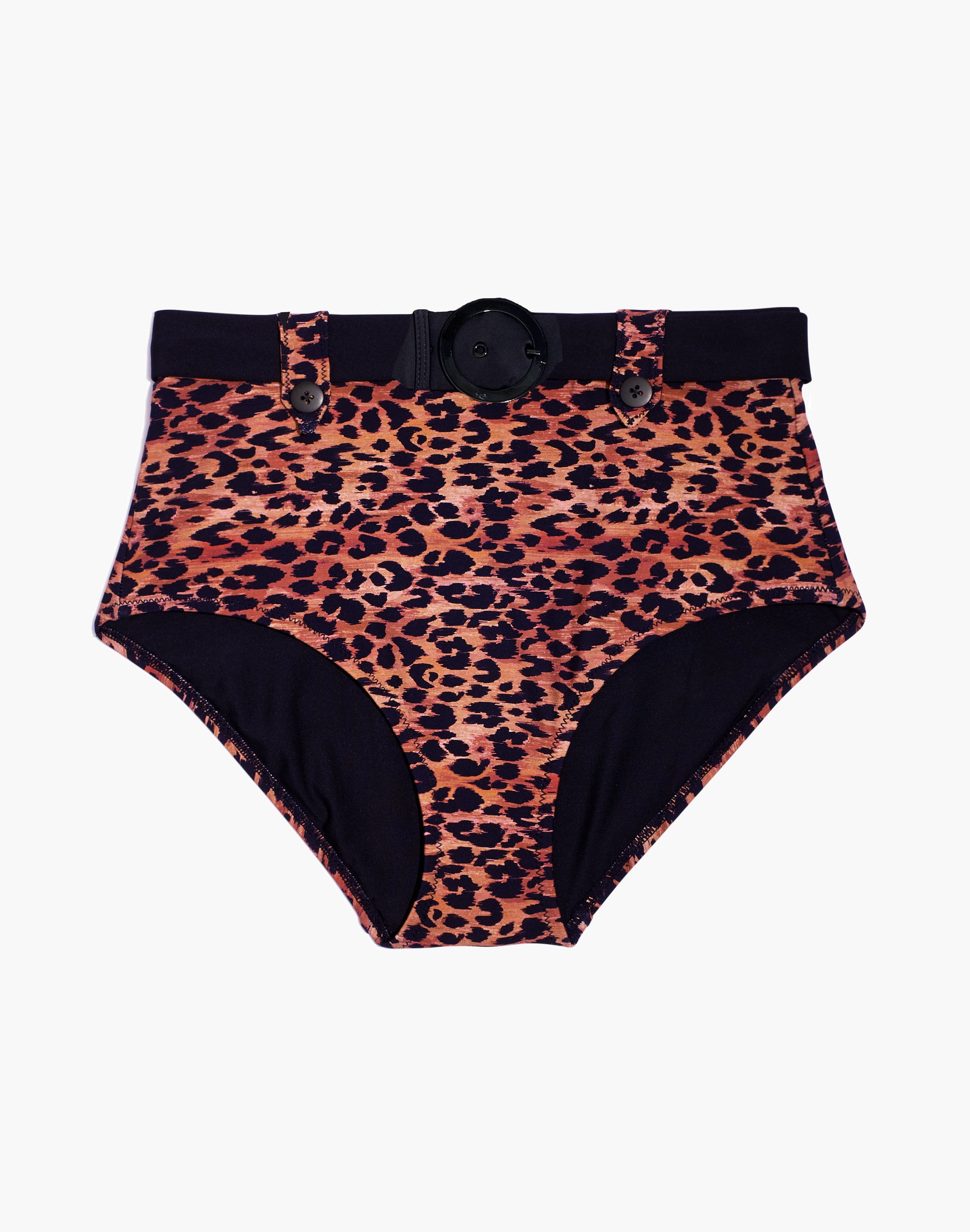 Solid & Striped® Annie High-Waist Bikini Bottom in Leopard Print