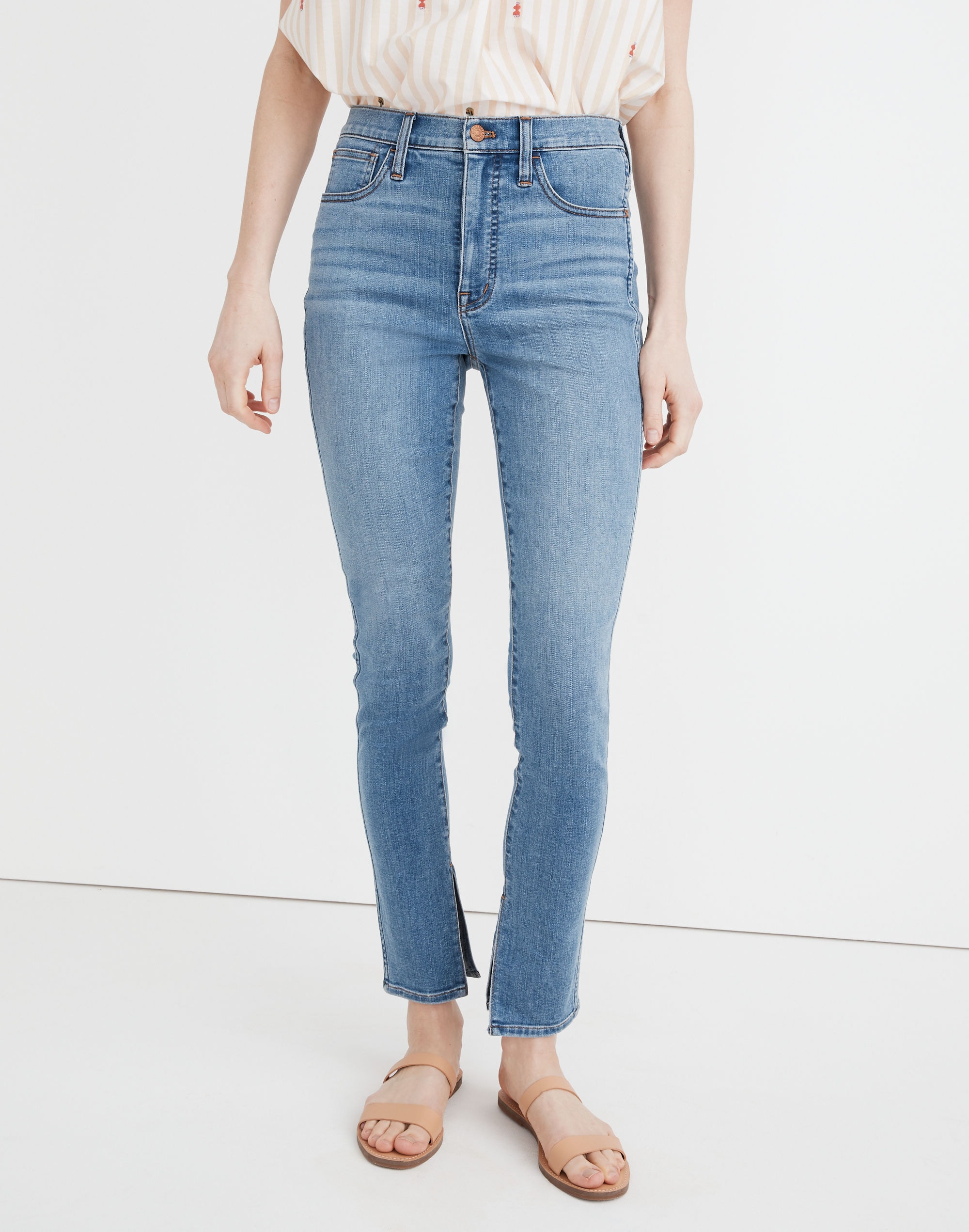 10 High-Rise Roadtripper Supersoft Jeans in Minford Wash: Ankle-Slit  Edition