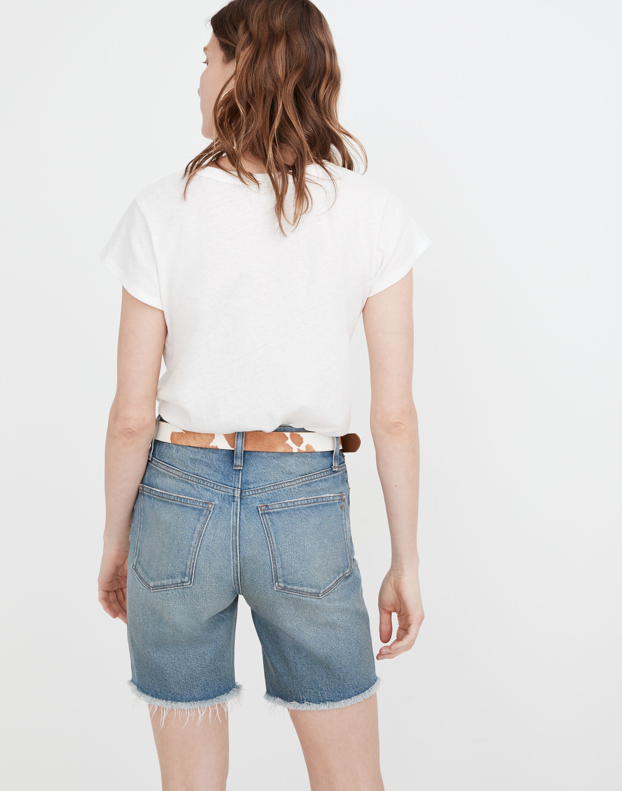 High-Rise Mid-Length Denim Shorts in Bonet Wash: TENCEL™ Lyocell Edition | Madewell