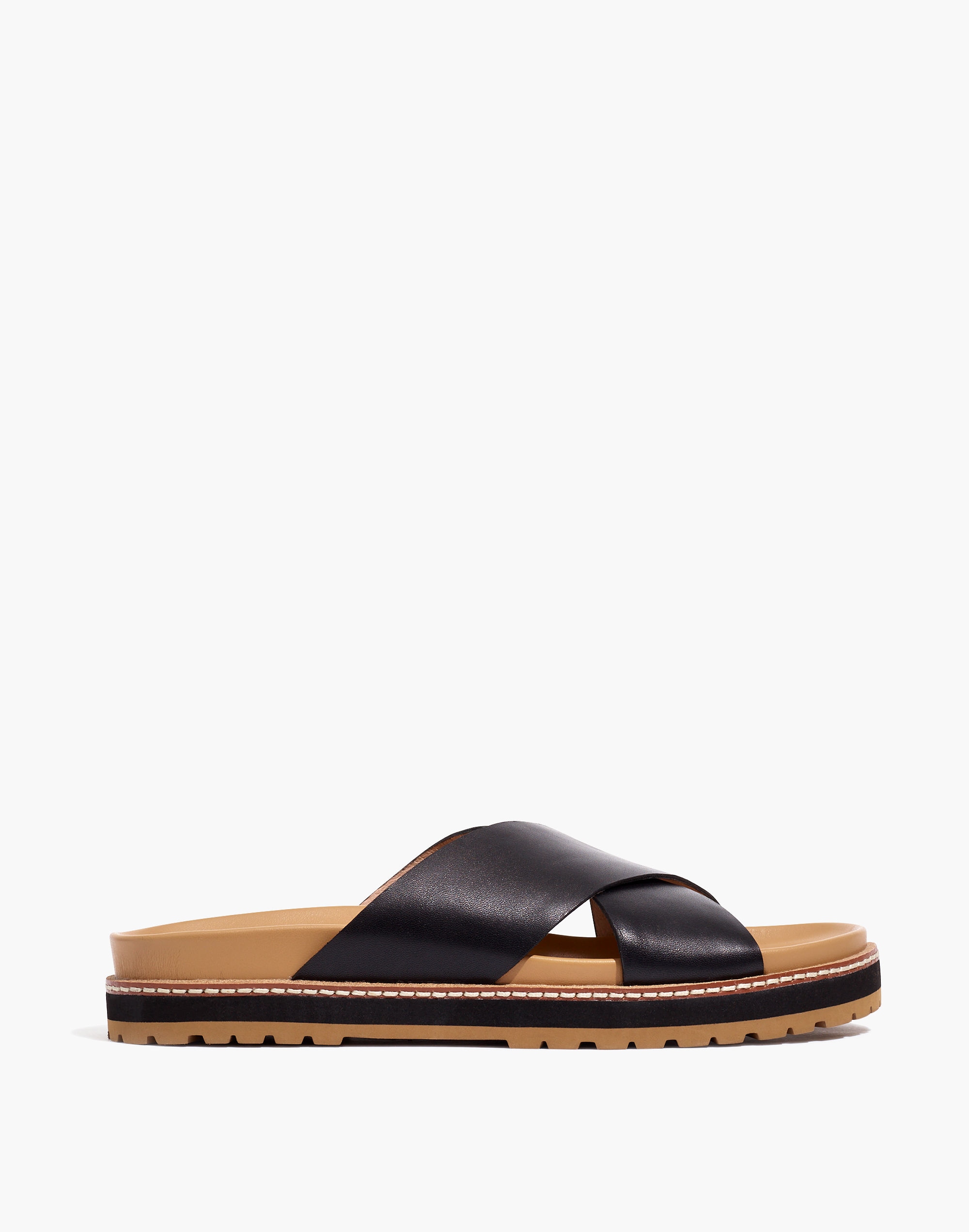 The Dayna Lugsole Slide Sandal Leather | Madewell