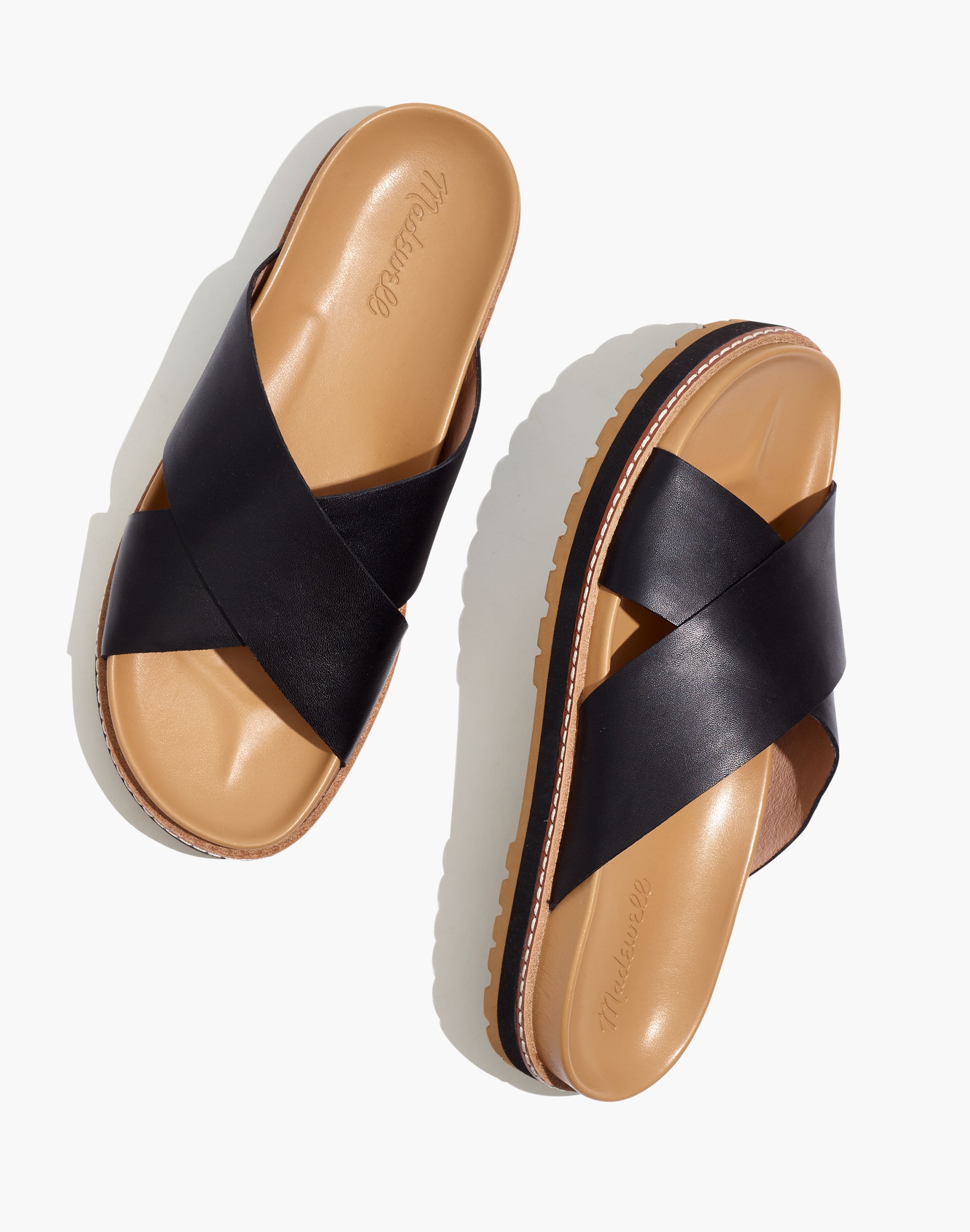 The Dayna Lugsole Slide Sandal Leather | Madewell