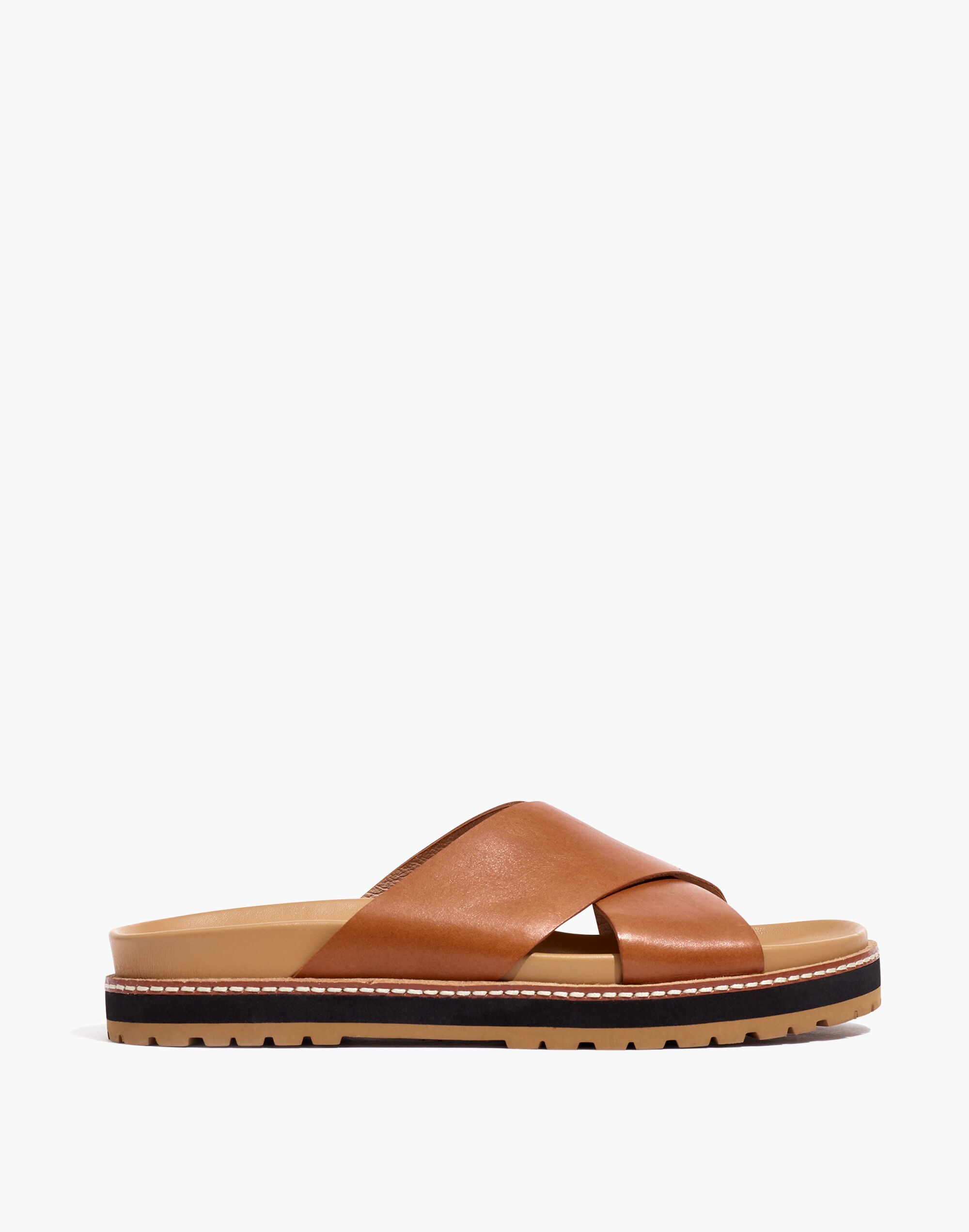 The Dayna Lugsole Slide Sandal Leather | Madewell