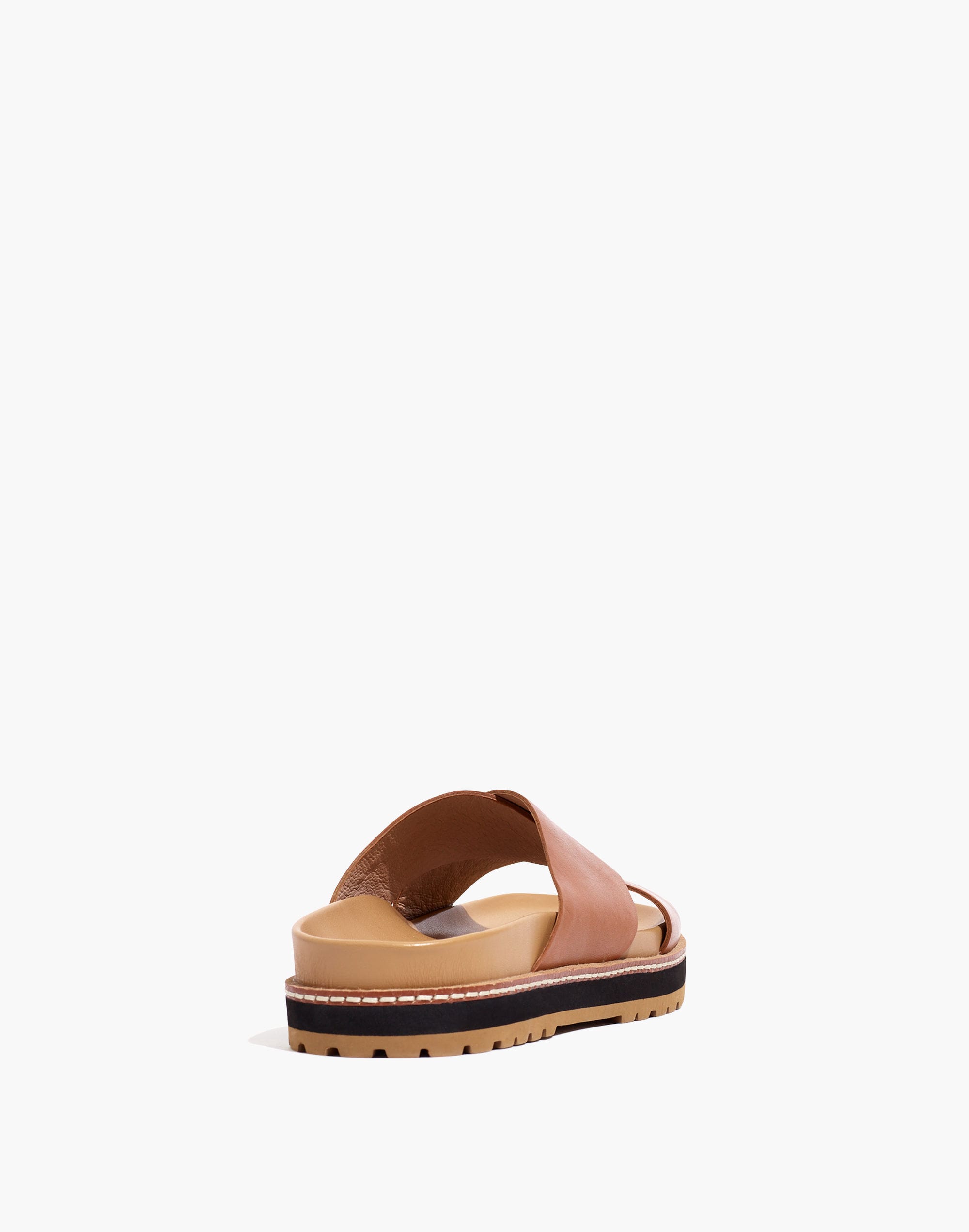 The Dayna Lugsole Slide Sandal in Leather | Madewell