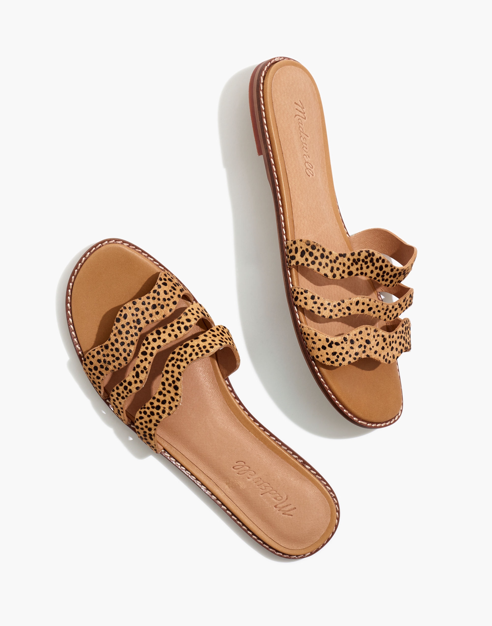 The Wave Slide Sandal Spotted Calf Hair | Madewell