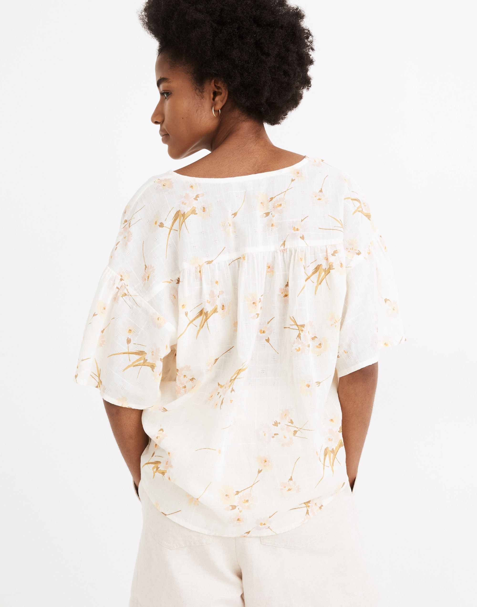 Flutter-Sleeve Rhyme Top Floral Print | Madewell